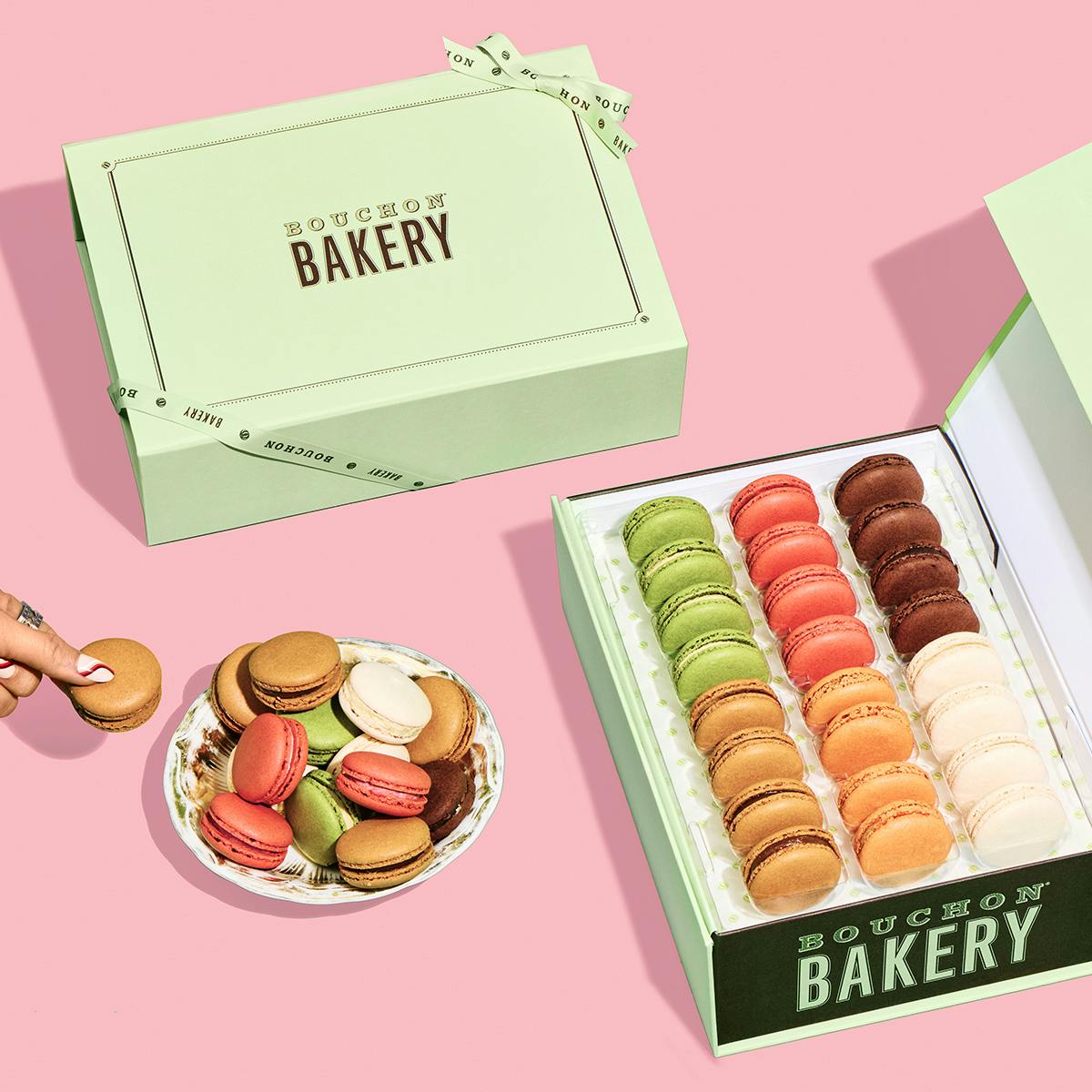 Bouchon Bakery's French Macarons + The Sanctuary Bouquet by Goldbelly x UrbanStems - Alternate image 1