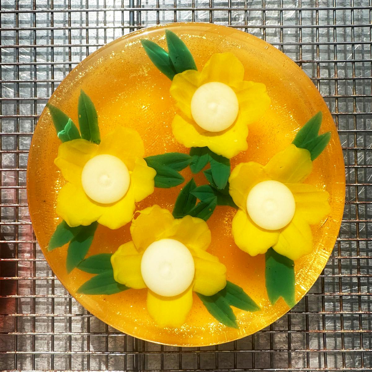 Non-Boozy Virgin Colada Mocktail Jelly Cake by Solid Wiggles