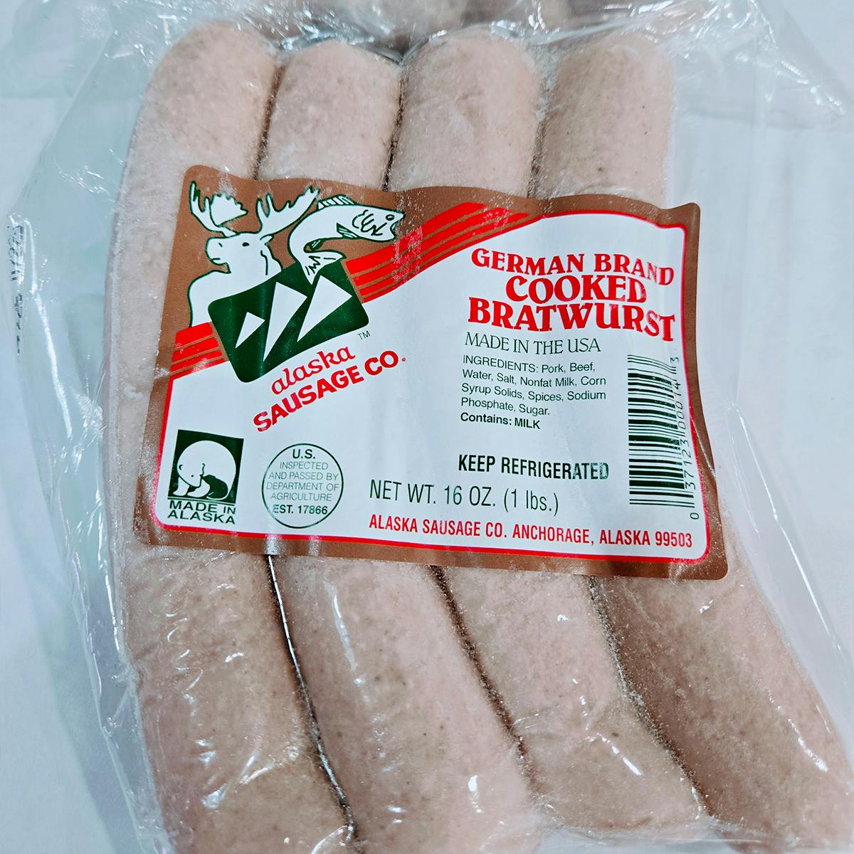 German Bratwurst (4-pack) - 1 lb by Pike Place Fish Market - Alternate image 1