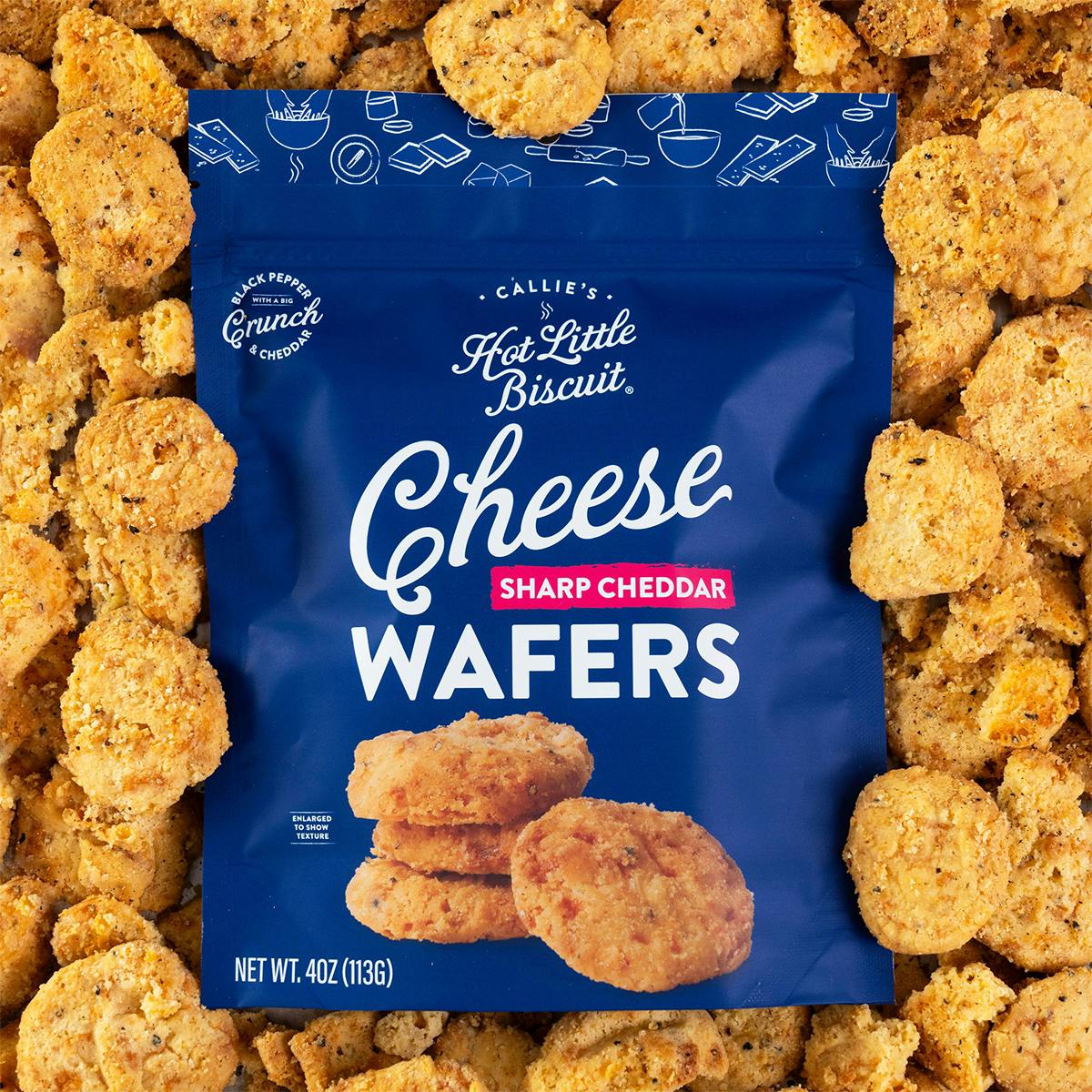Cheddar Cheese Wafers - 2 Pack by Callie's Hot Little Biscuit