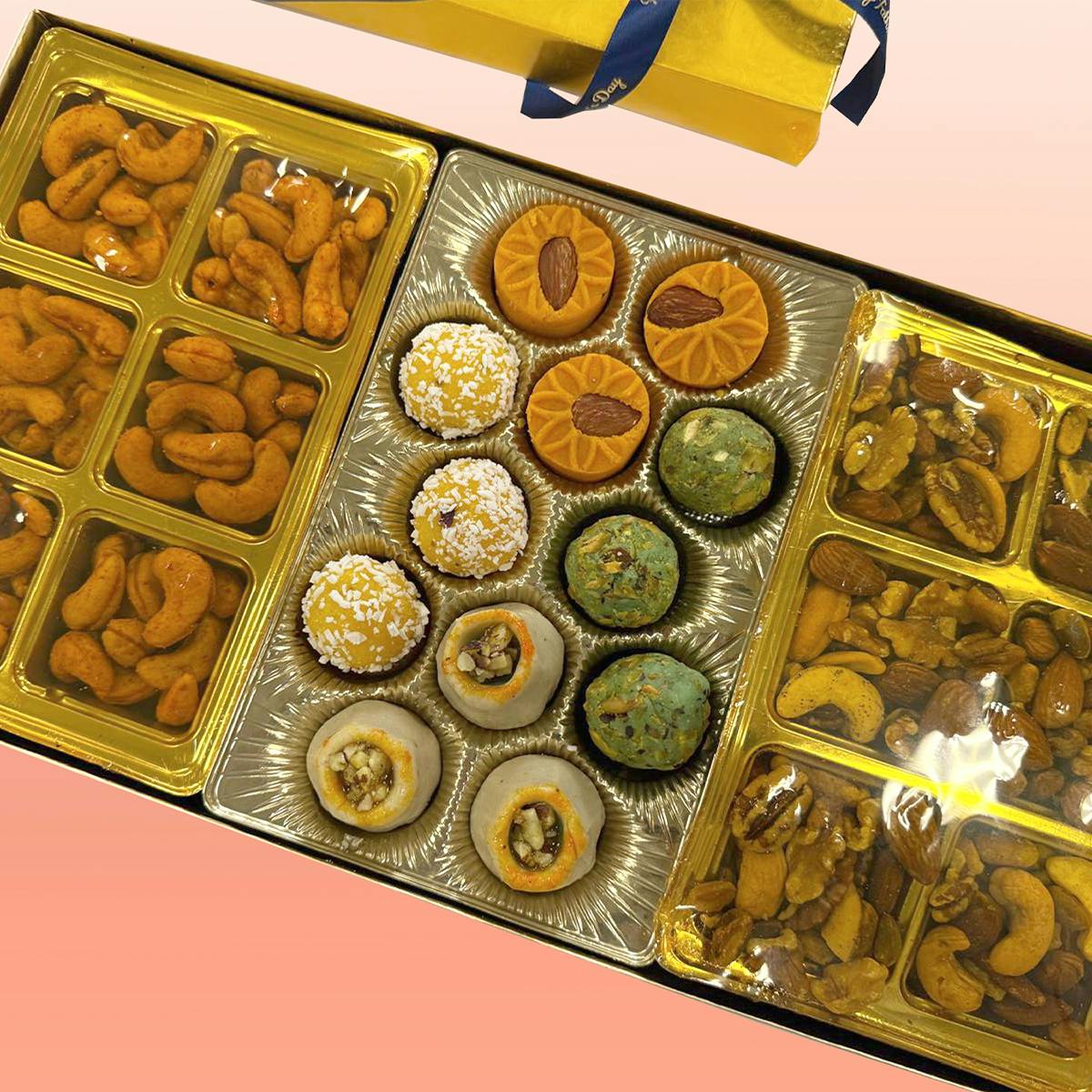 Father's Day Sweets & Premium Nuts Gift Box by Sukhadia's - Alternate image 1