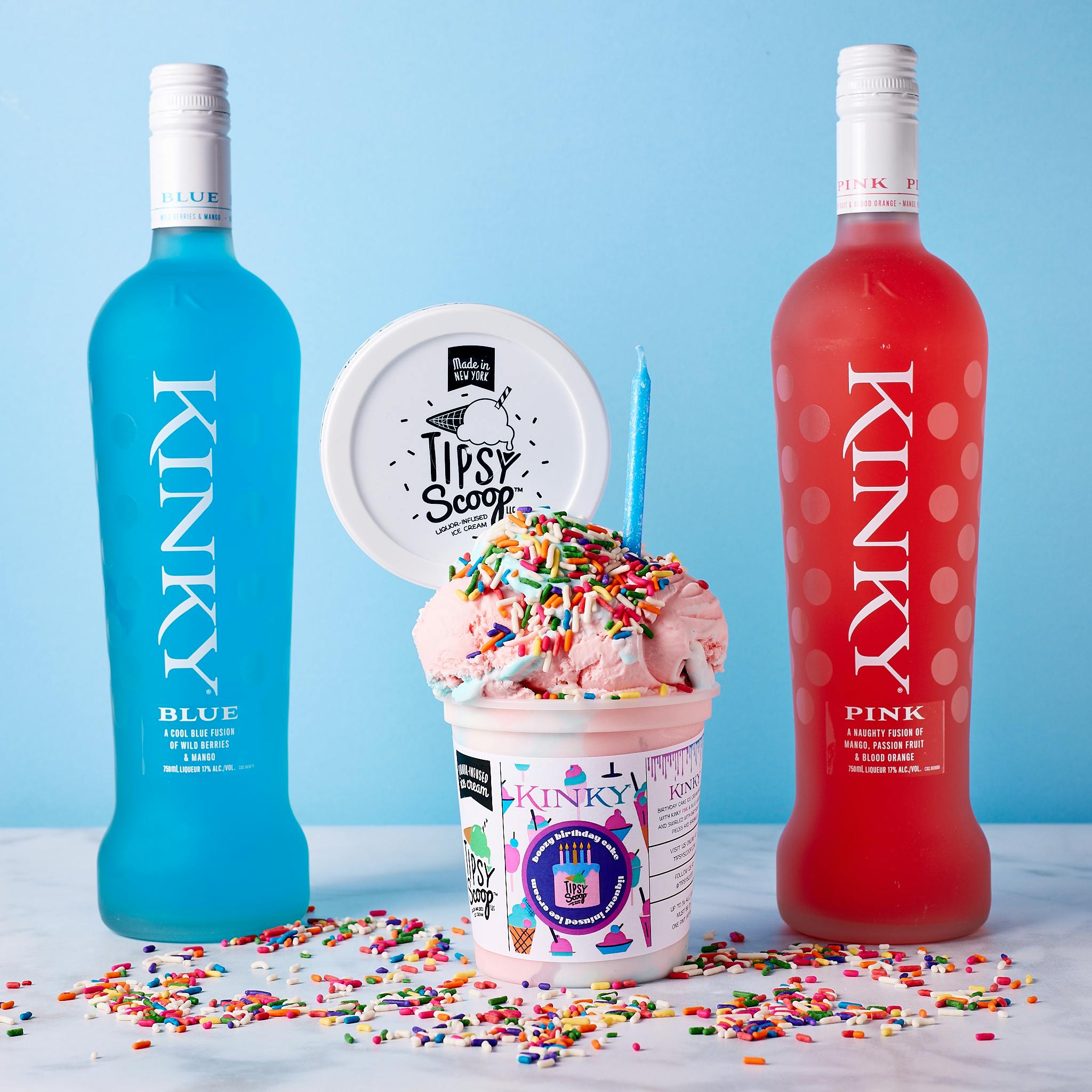 Boozy Kinky Birthday Cake Ice Cream - 4 Pints by Tipsy Scoop Boozy Ice Cream - Alternate image 3