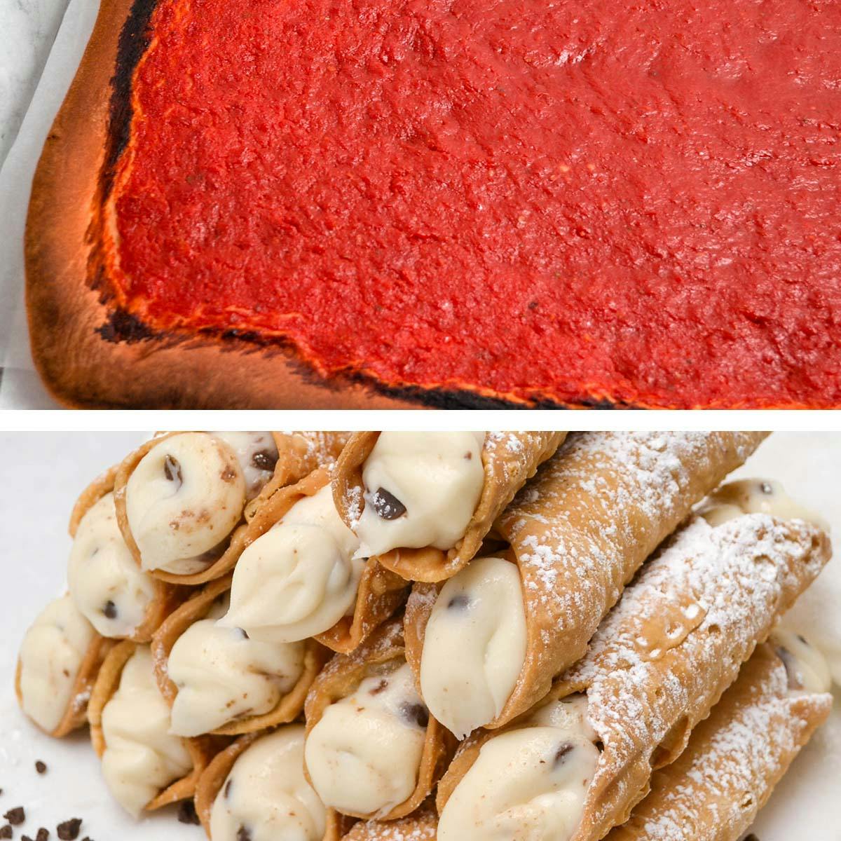 Tomato Pie + 12 FREE Cannolis by Iannelli's Bakery