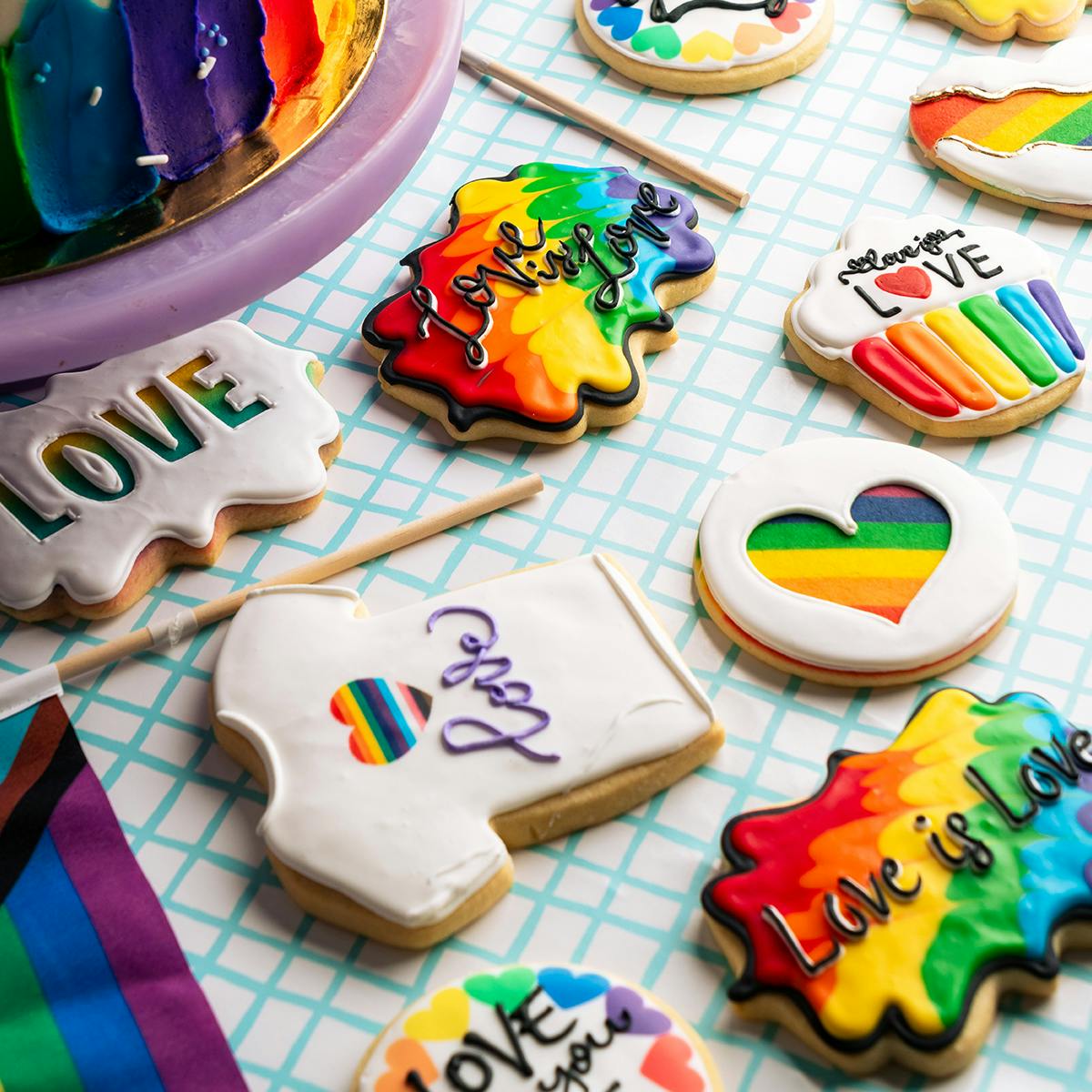 Pride Decorated Butter Cookies by Dessert Gallery - Alternate image 1
