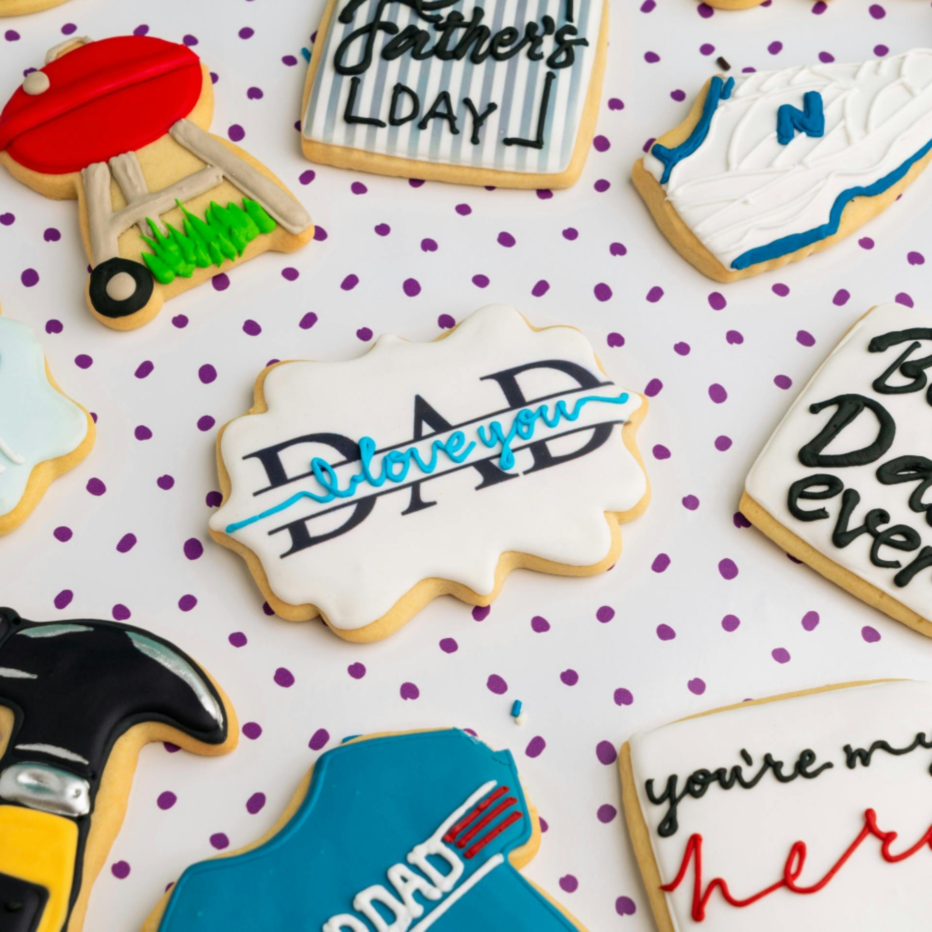 Father's Day Decorated Butter Cookies by Dessert Gallery - Alternate image 1