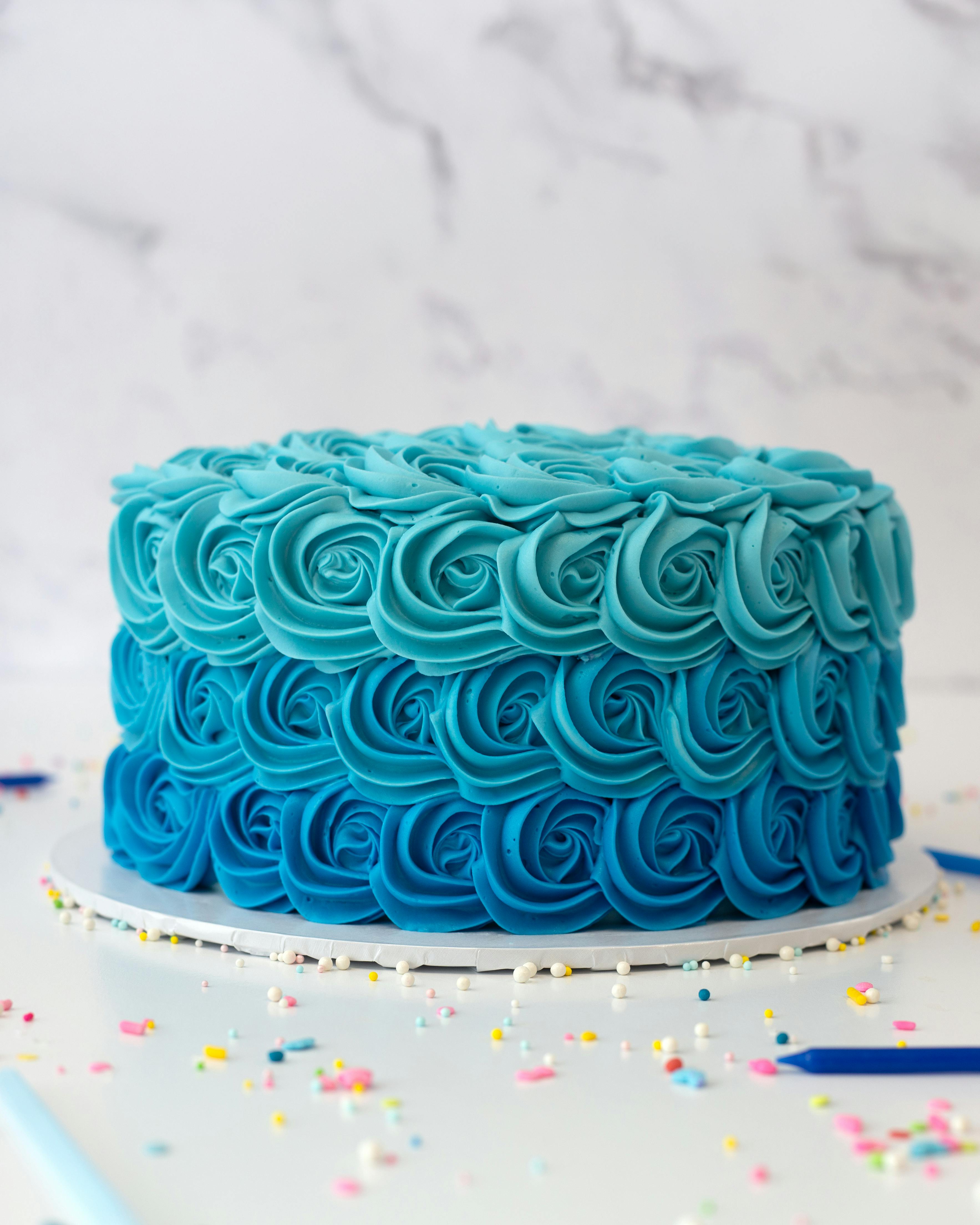 Blue Ombré Cake by Edgar's Bakery