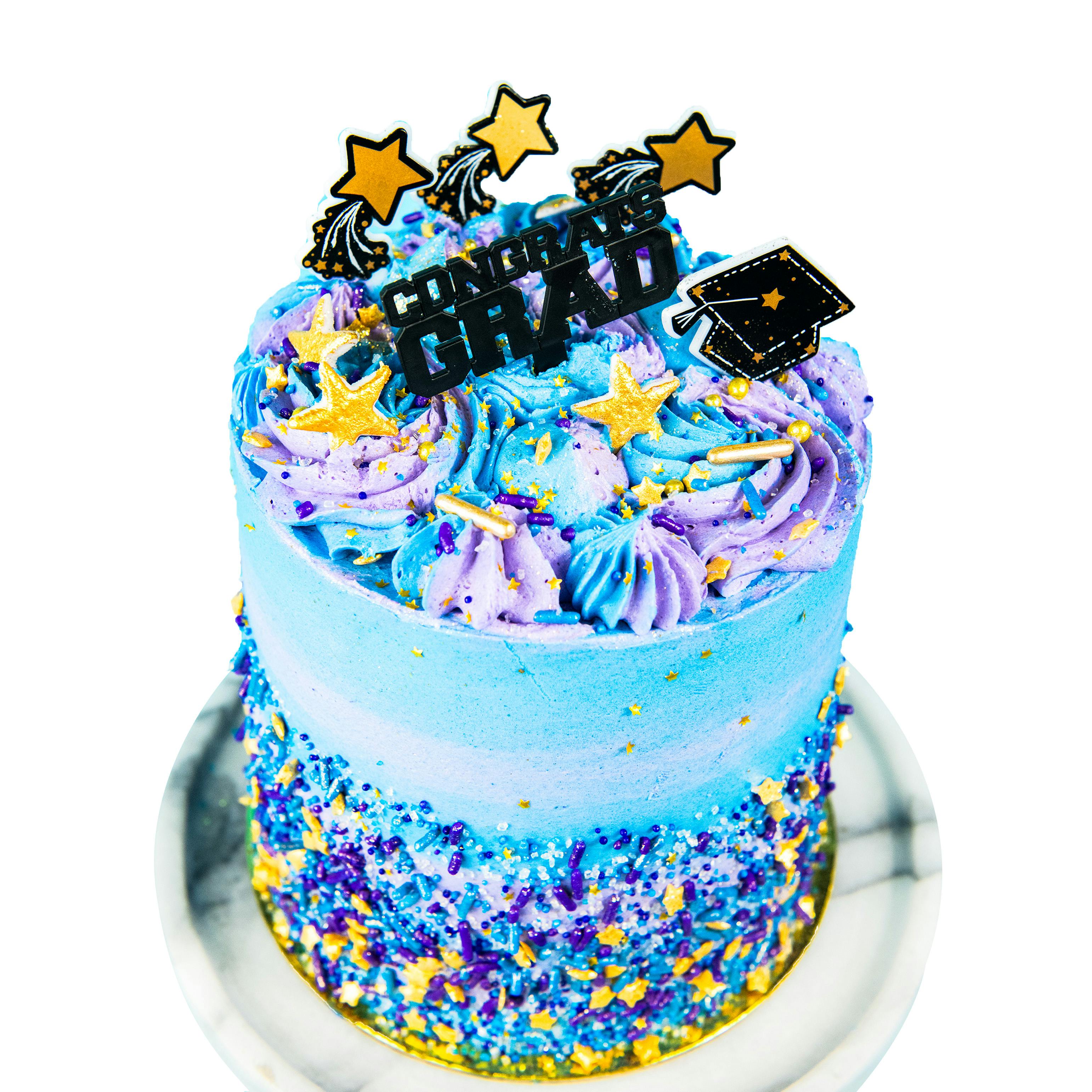 "Out of This World" Graduation Cake by Trophy Cupcakes