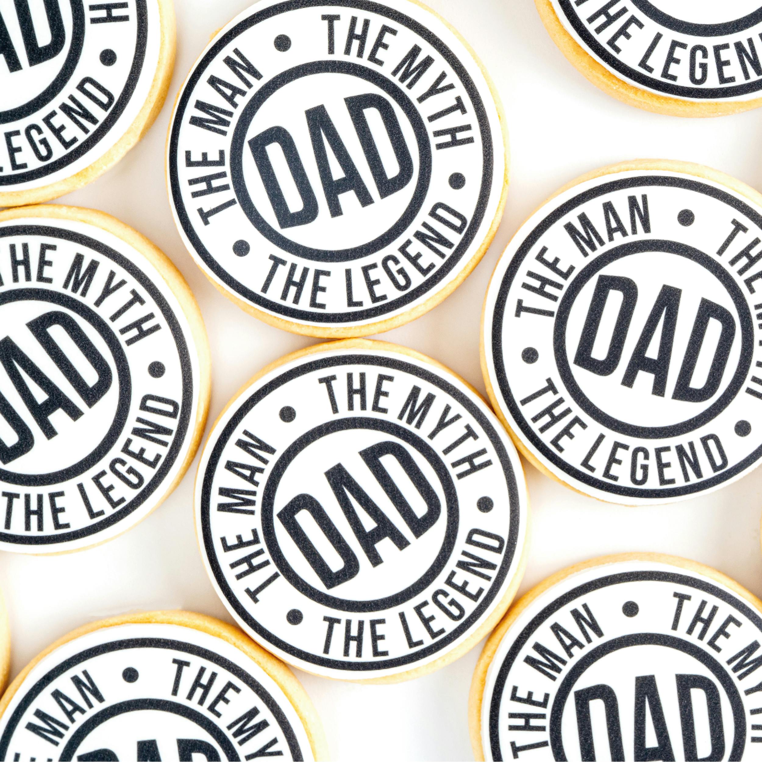 Father's Day "The Man, The Myth, The Legend" Shortbread Cookies by Sweet E's Bake Shop