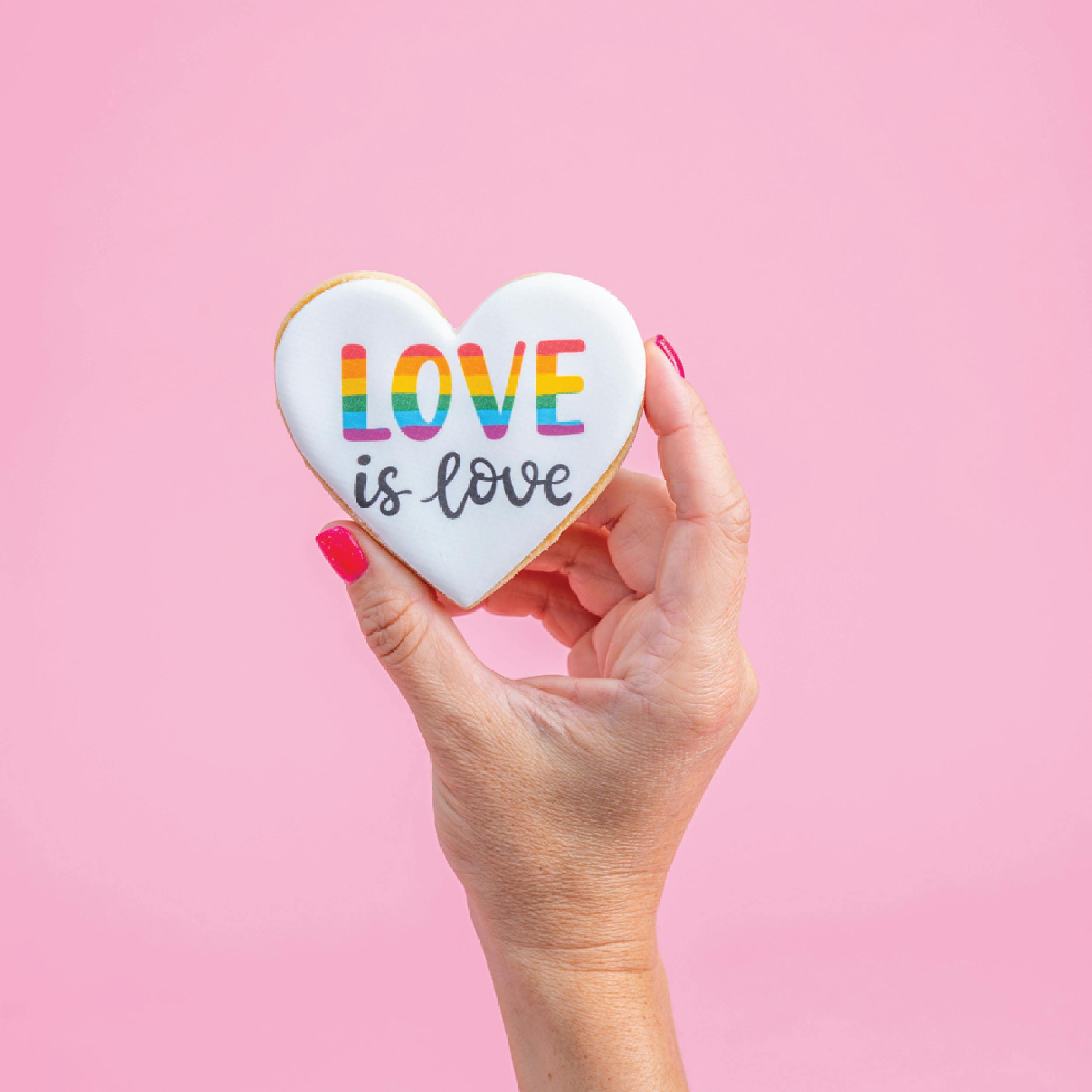 Pride "Love is Love" Shortbread Cookies by Sweet E's Bake Shop - Alternate image 1