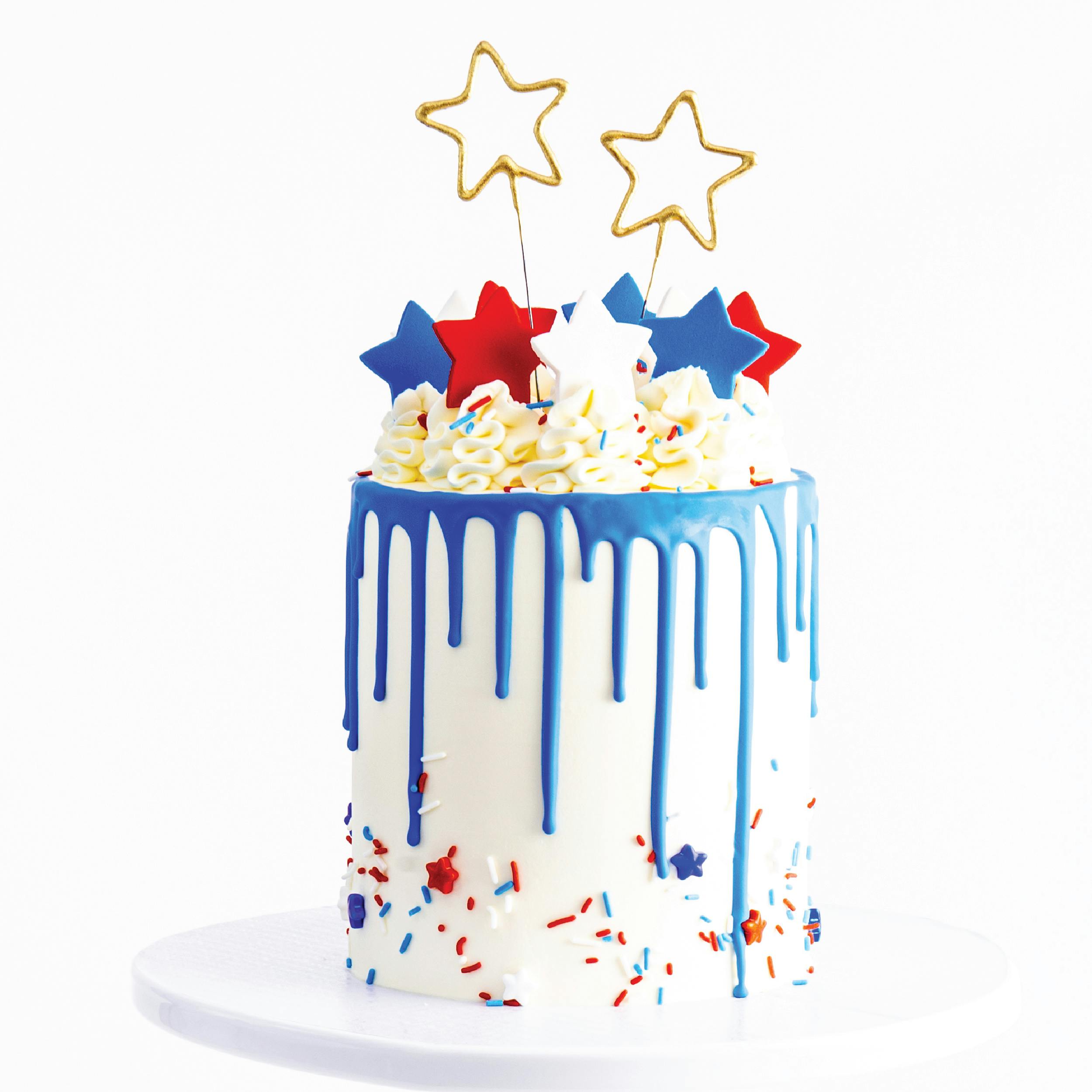 July 4th Star Confetti Drip Cake by Sweet E's Bake Shop - Alternate image 2
