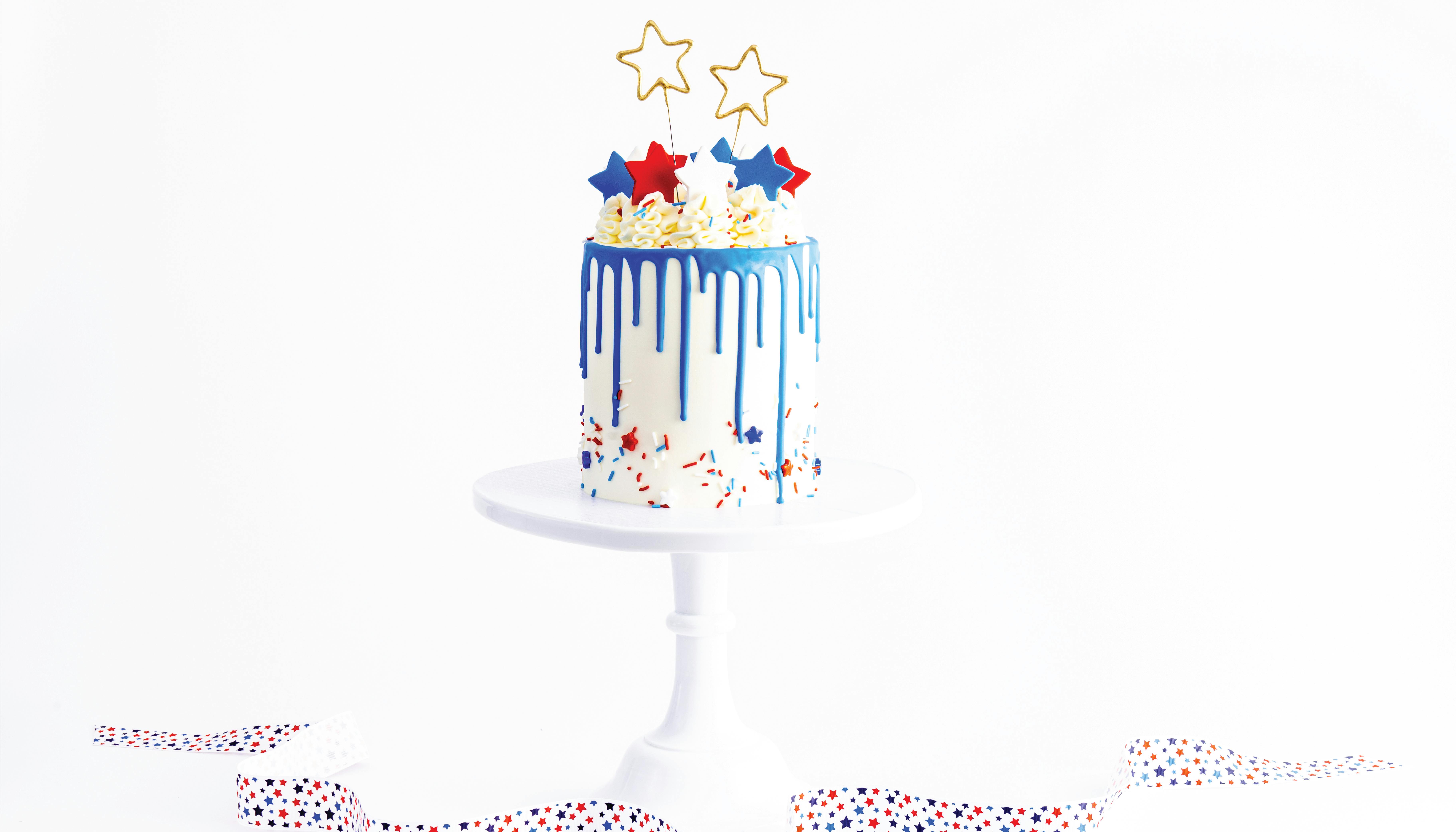 July 4th Star Confetti Drip Cake by Sweet E's Bake Shop - Alternate image 3