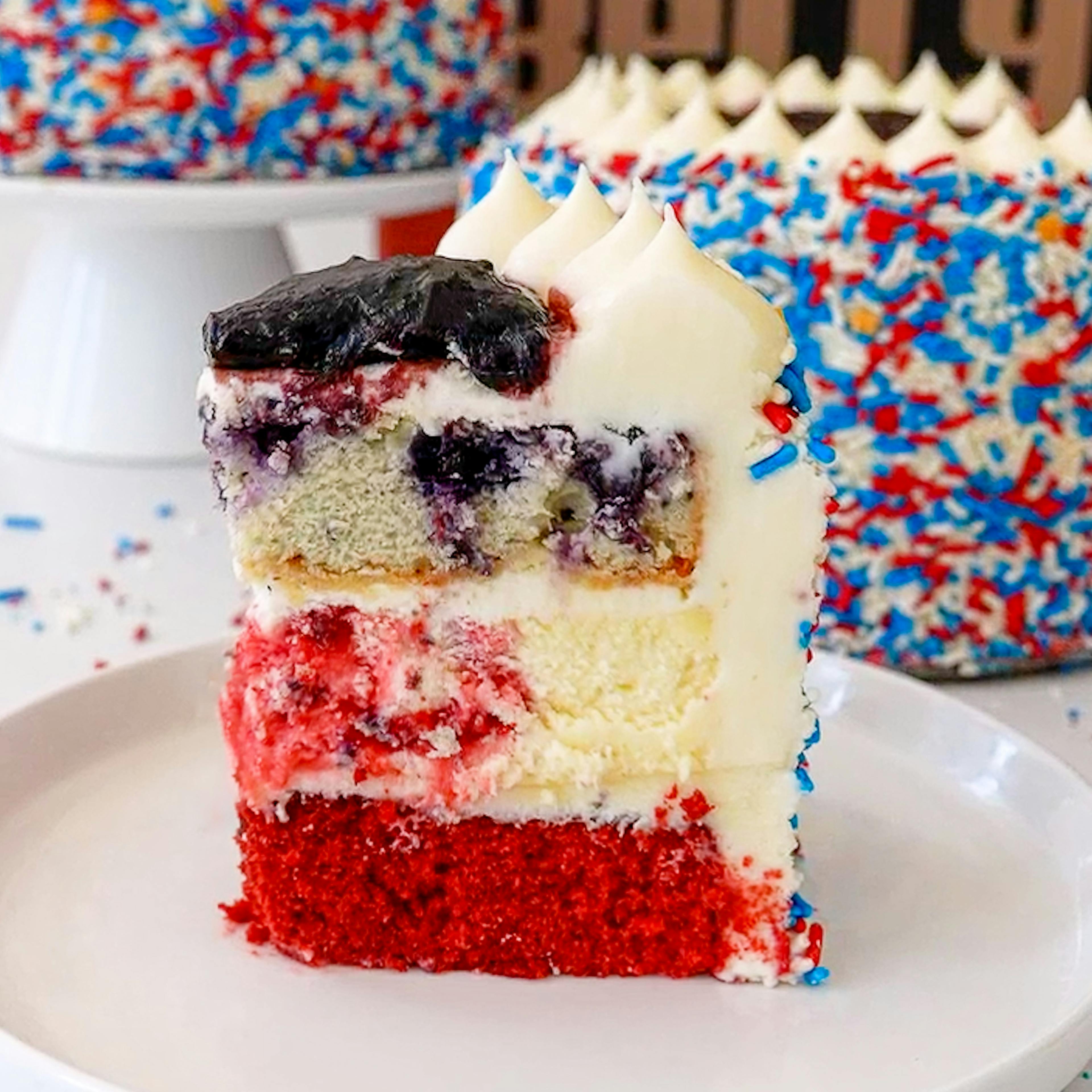 Red, White & Blueberry PieCaken by PieCaken Bakeshop