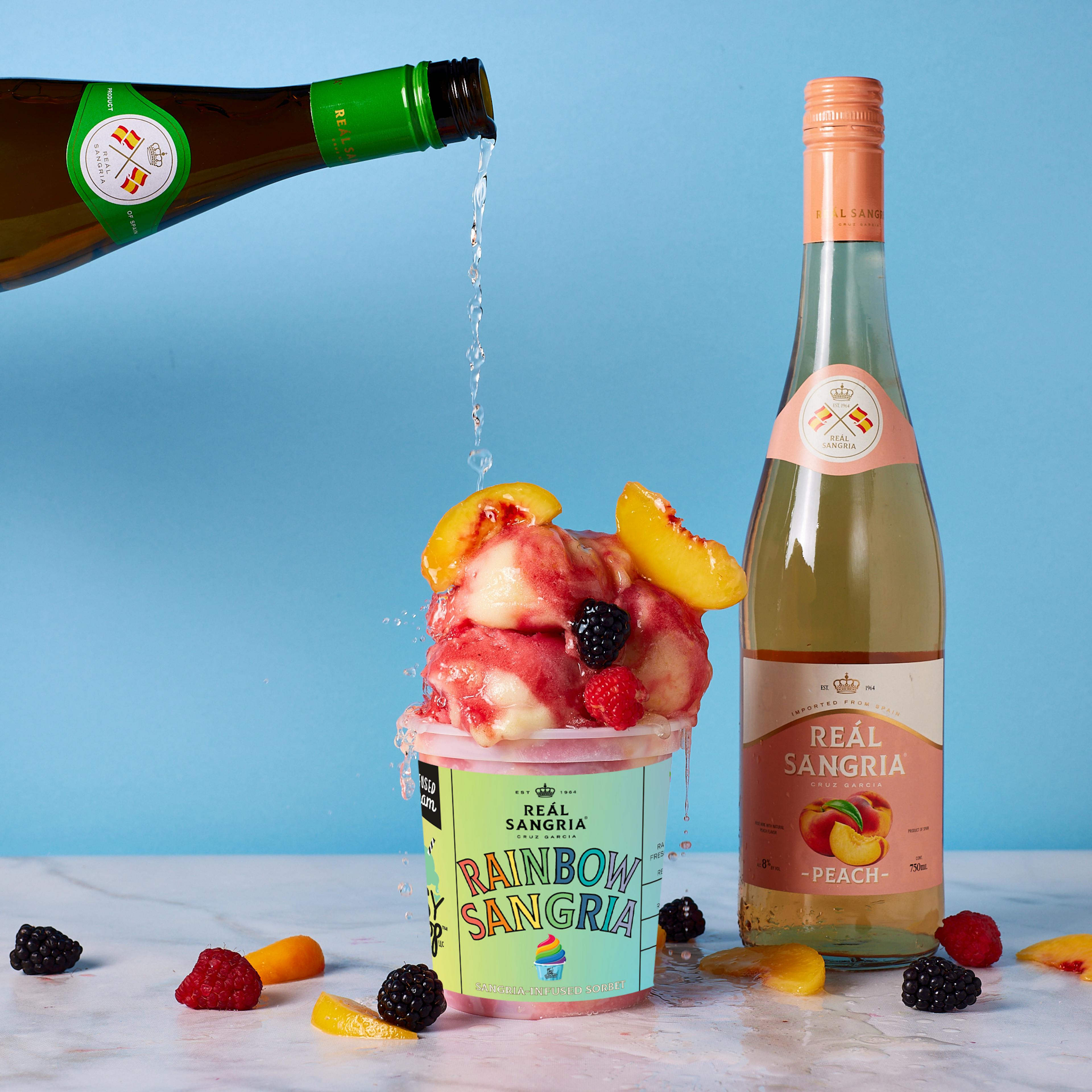 Pride Tipsy Scoop x Reál Sangria Rainbow Sangria Sorbet - 4 Pints by Tipsy Scoop Boozy Ice Cream - Alternate image 2