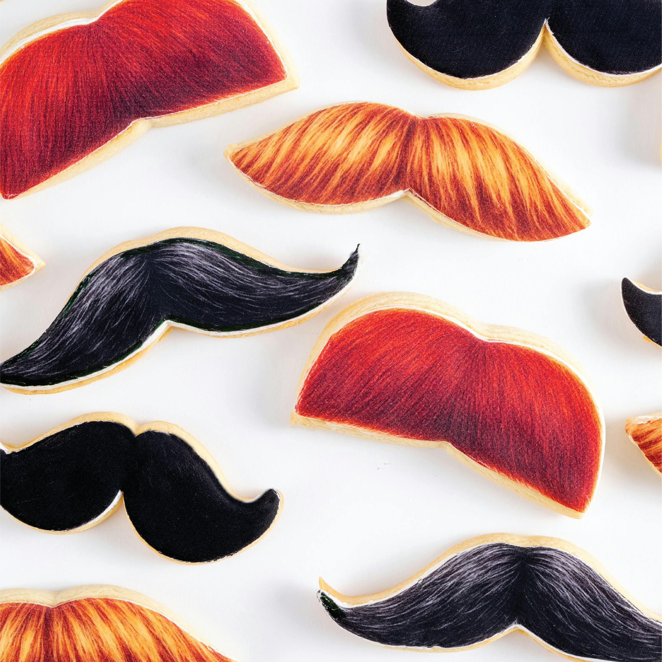 Father's Day Mustache Shortbread Cookies - 8 Pack by Sweet E's Bake Shop