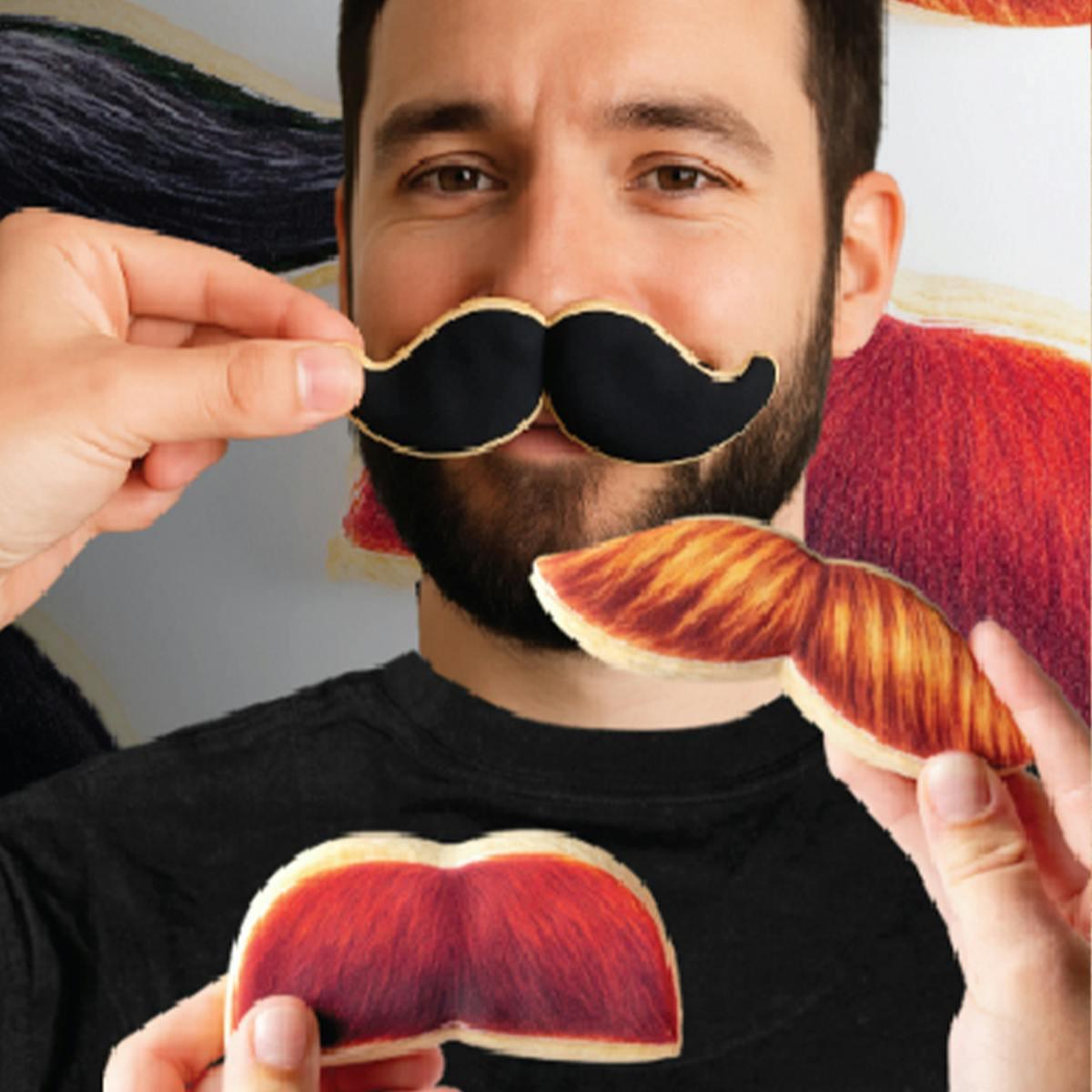 Father's Day Mustache Shortbread Cookies - 8 Pack by Sweet E's Bake Shop - Alternate image 1