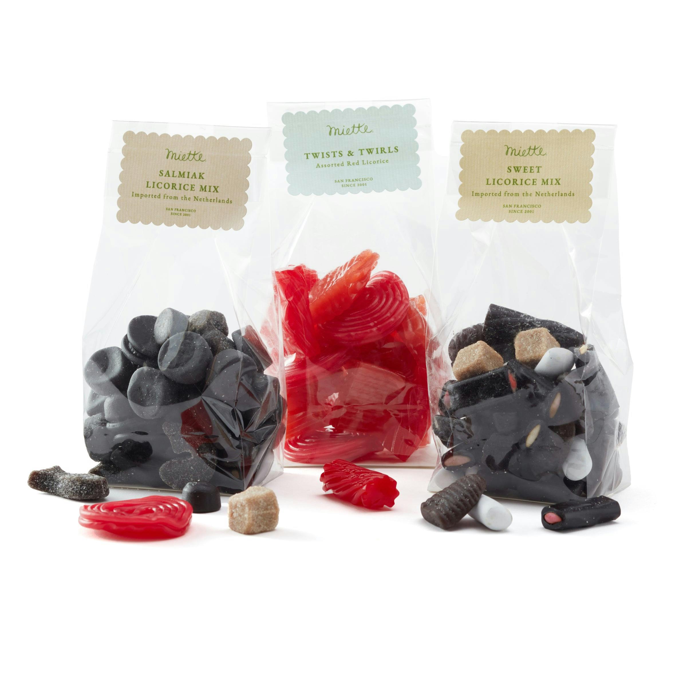 Licorice Trio by Miette Patisserie