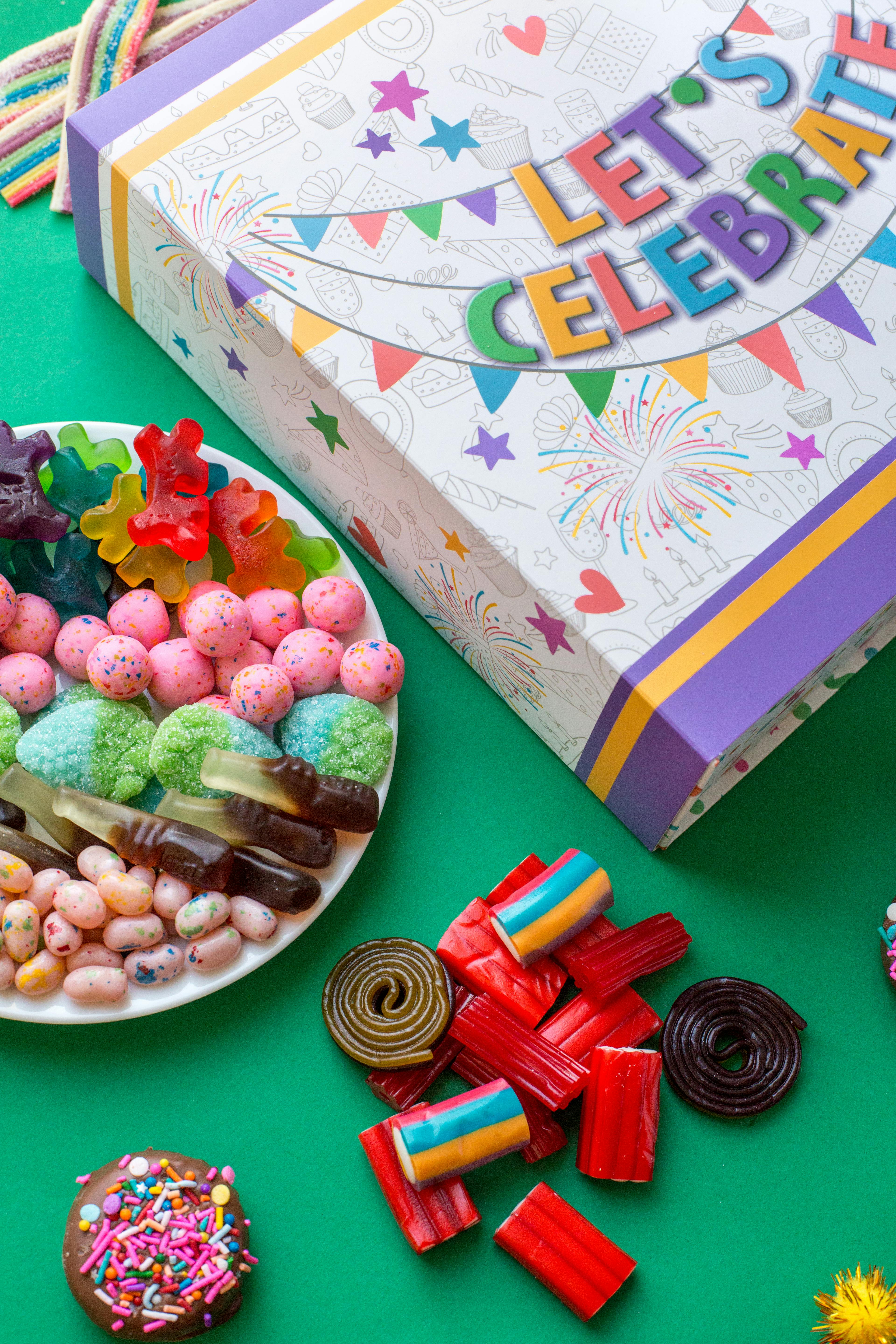 "Let's Celebrate" Chocolate & Treats Gift Box by Sugar Plum - Alternate image 3