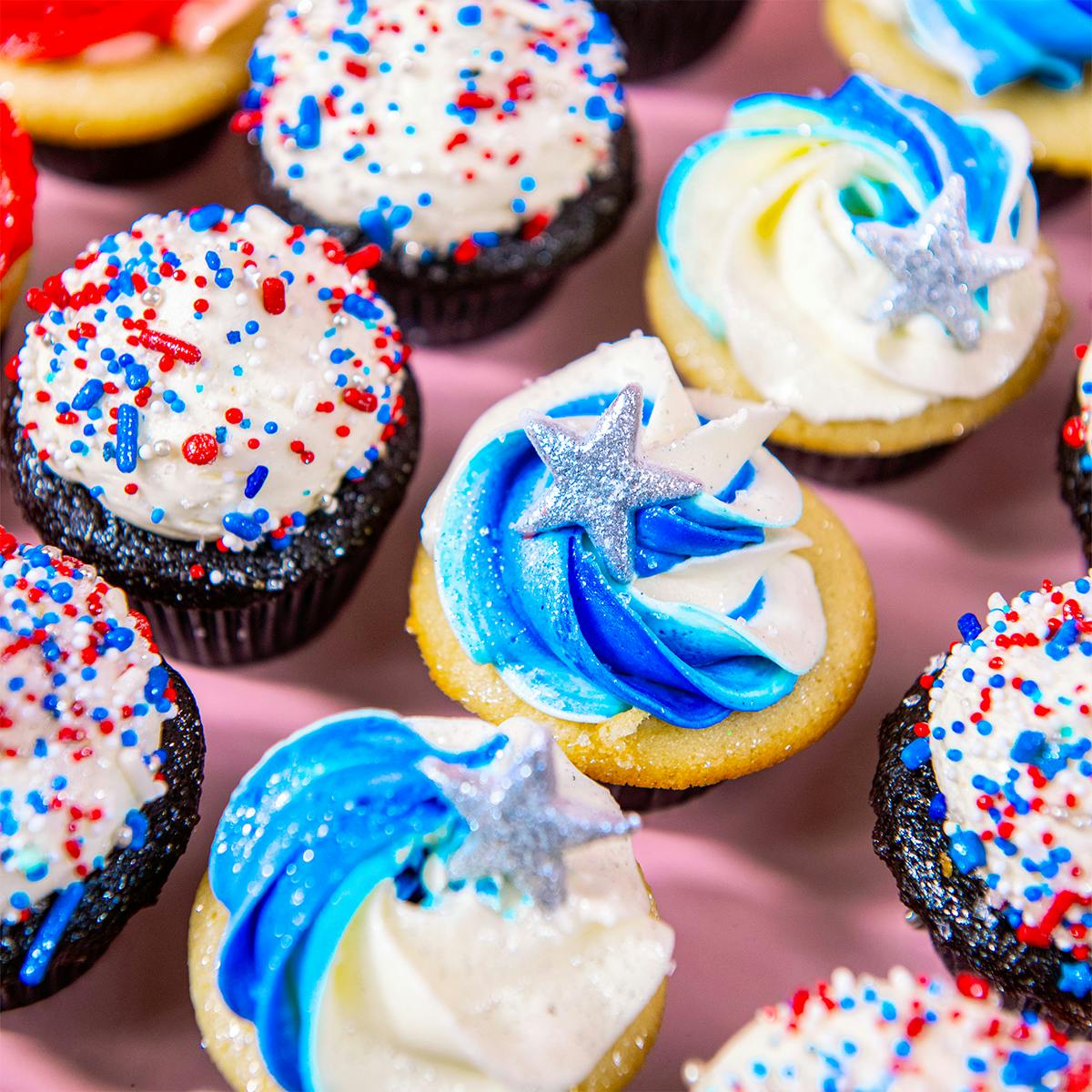 Red, White & Blue Mini Cupcakes - 12 Pack by Trophy Cupcakes - Alternate image 4