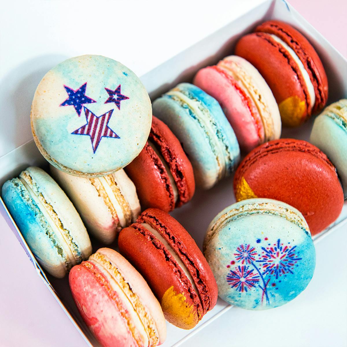 July 4th Mini Cupcakes + Macarons by Trophy Cupcakes - Alternate image 3