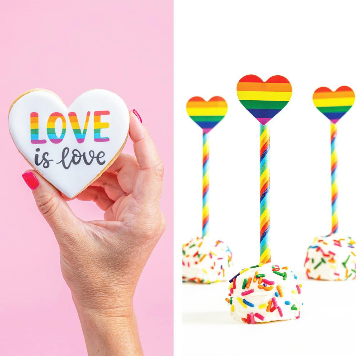Pride "Love is Love" Cookies + Cake Pops - 12 Pack by Sweet E's Bake Shop