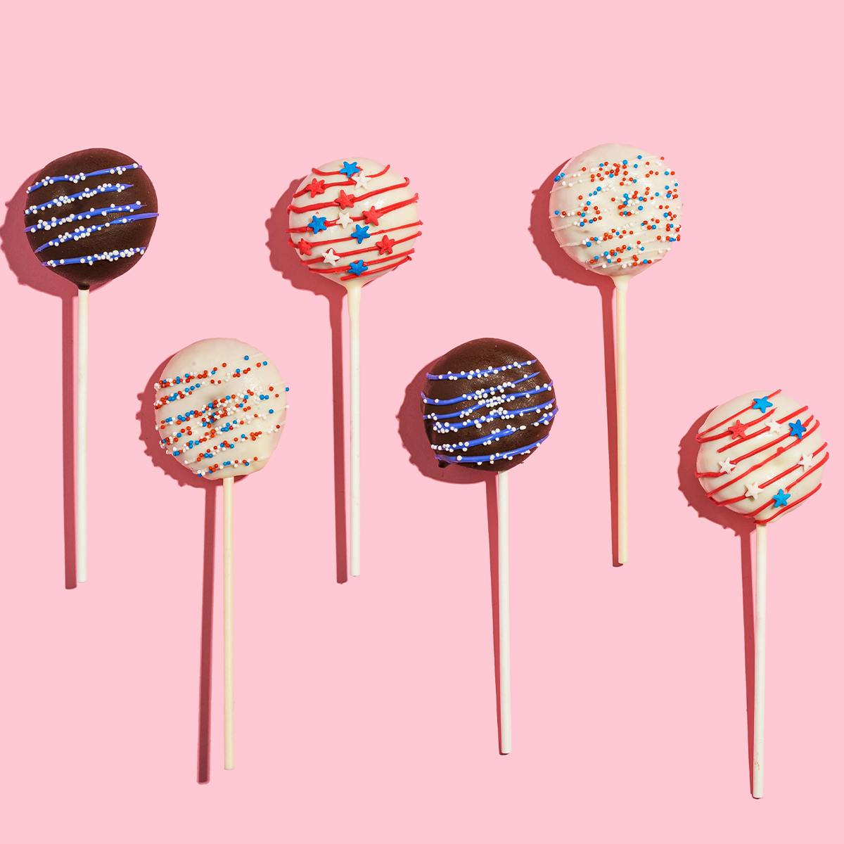 July 4th Doughnut Cake Pops - 6 Pack by Blackbird Doughnuts