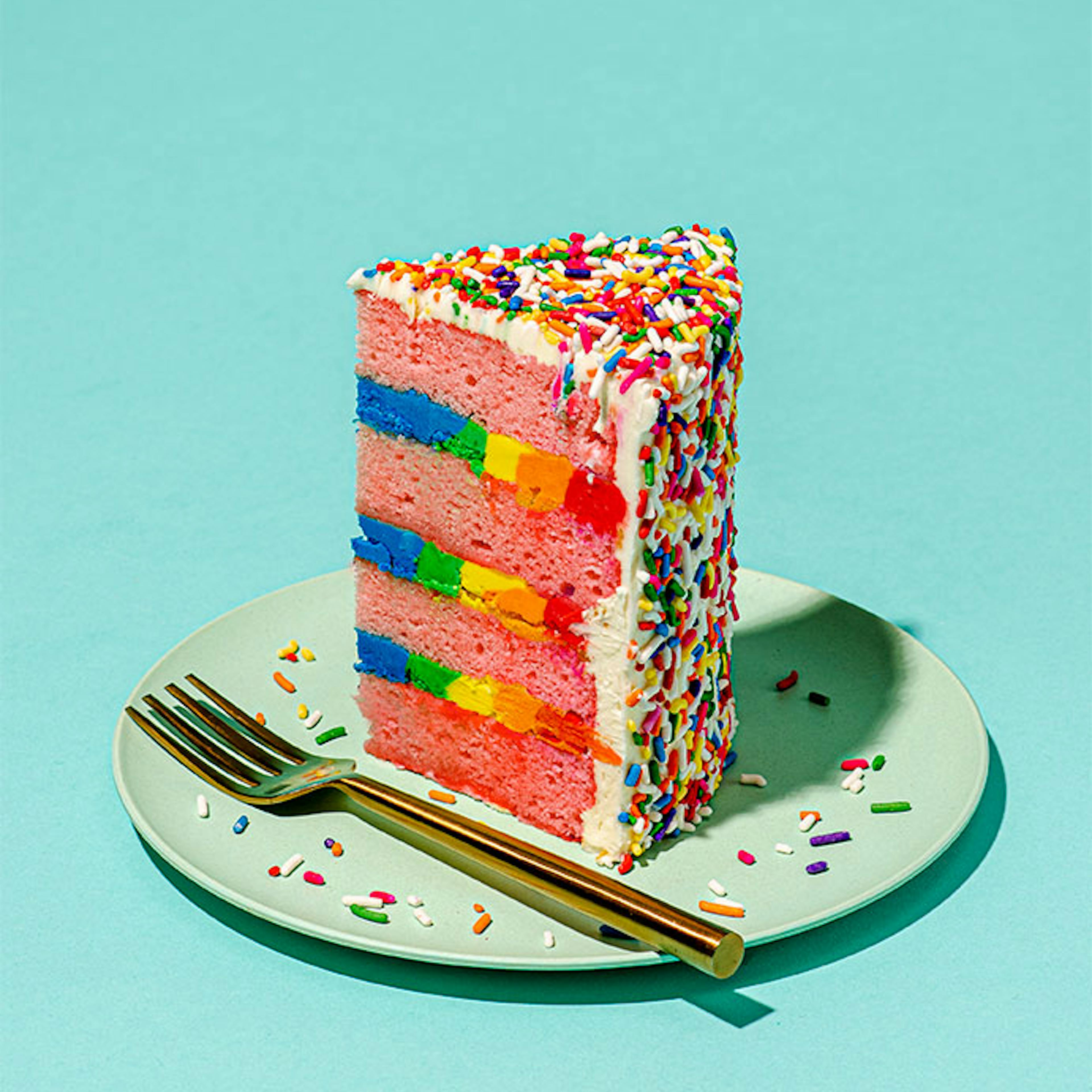 Strawberry 4-Layer Rainbow Cake by Over the Rainbow Cakes - Alternate image 1
