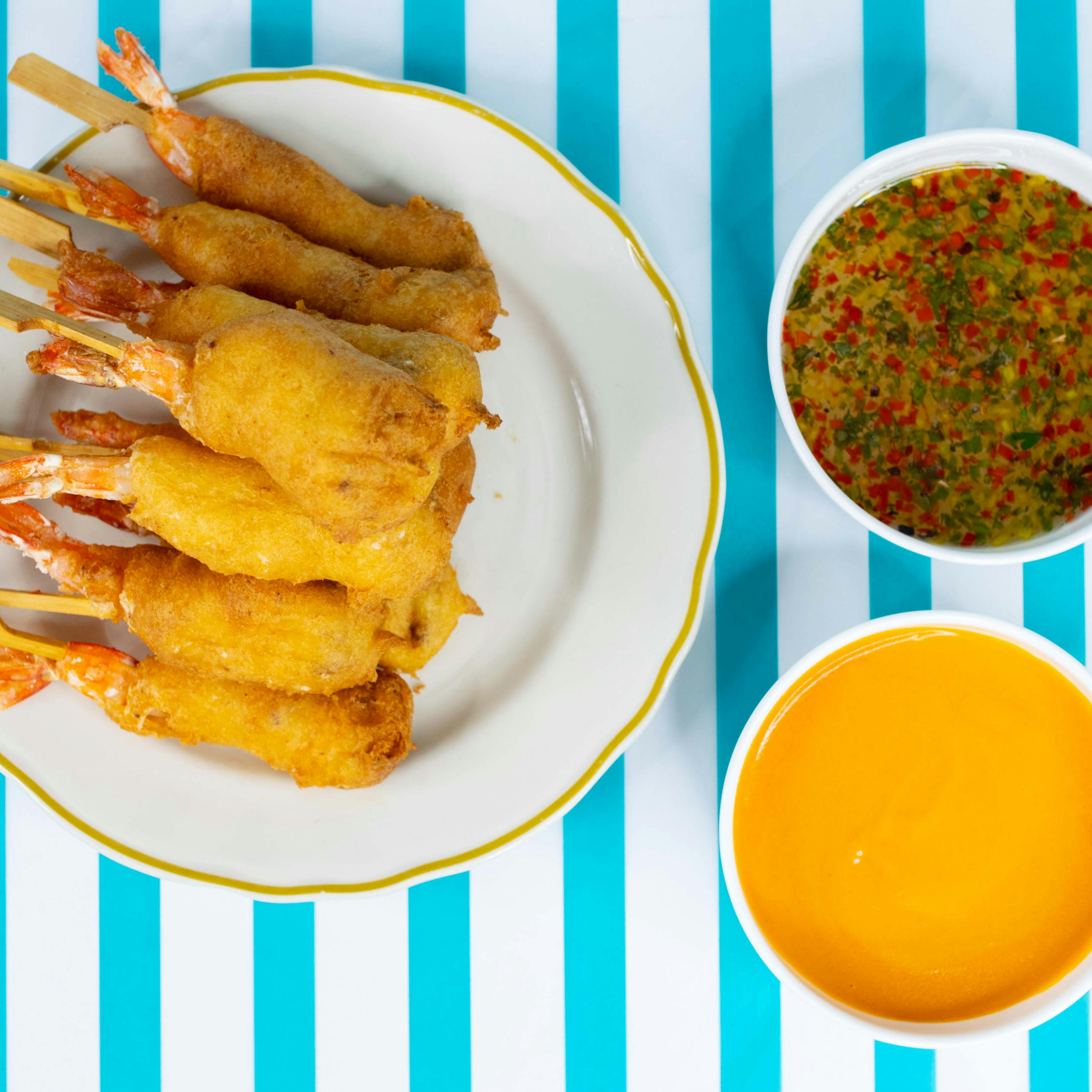 Legendary Shrimp & Tasso Corndogs by Commander's Palace