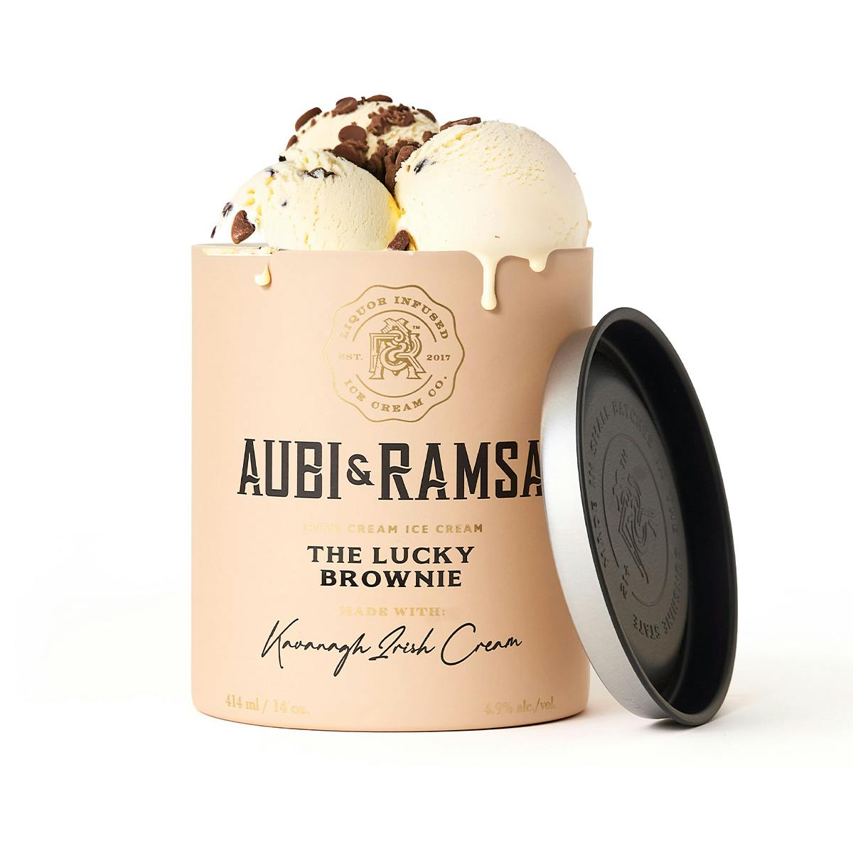 Irish Cream Liqueur Lucky Brownie Ice Cream by Aubi & Ramsa