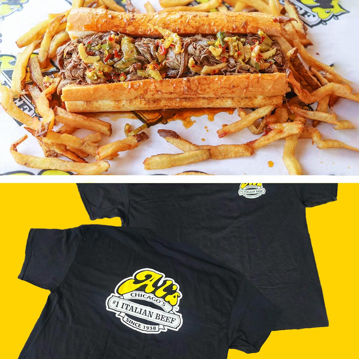 Signature Italian Beef Sandwich Kit + T-Shirt by Al's #1 Italian Beef