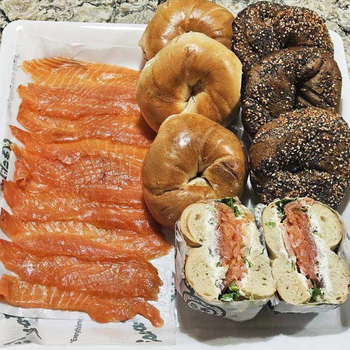 New York Signature Bagel Sandwich & 1 lb. Nova Kit for 6 + 6 FREE Bagels by Ess-a-Bagel - Alternate image 2