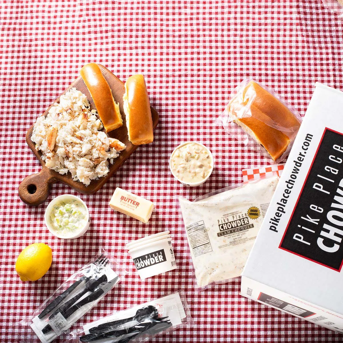 Dungeness Crab Roll Kit + FREE Chowder for 2 or 4 by Pike Place Chowder