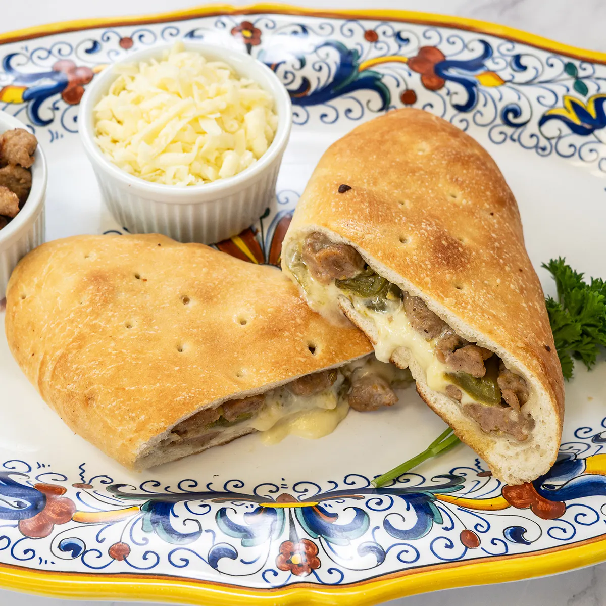 Italian Sausage, Peppers & Cheese Specialty Stuffed Bread by Marchiano's Bakery