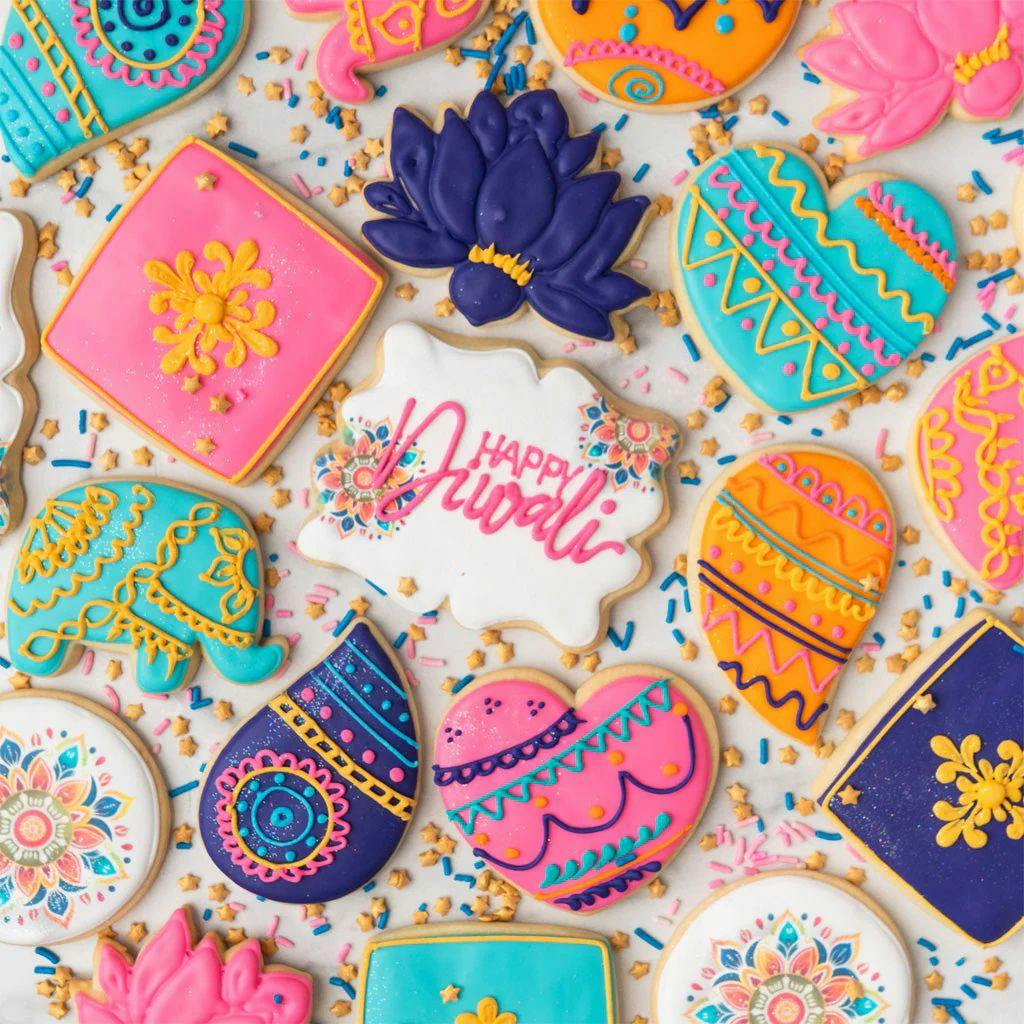 Diwali Decorated Butter Cookies by Dessert Gallery