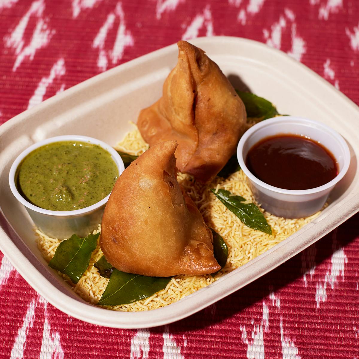 Potato & Pea Samosas + Chutney for 4 by Chef Maneet Chauhan