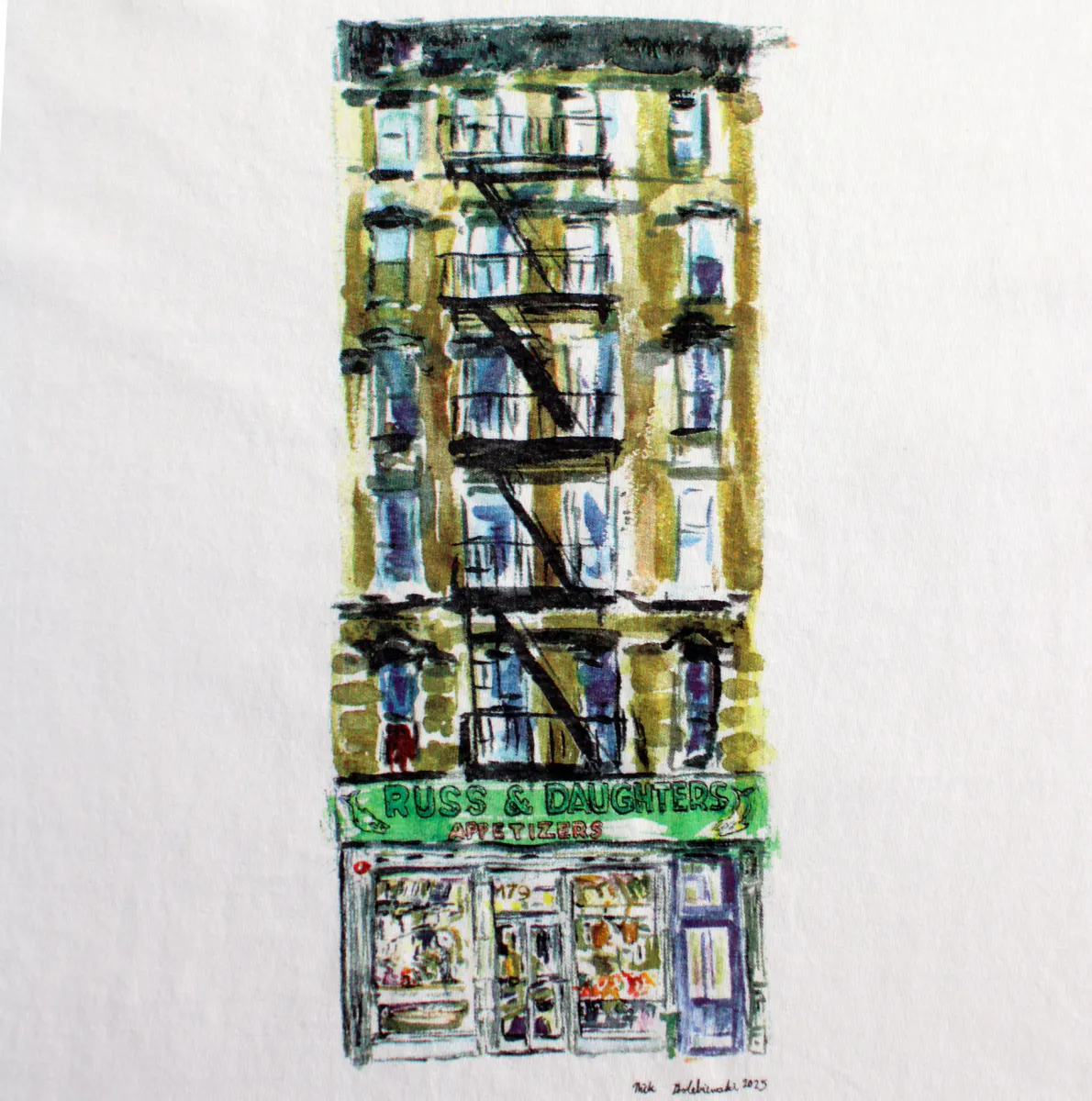 Russ & Daughters Storefront T-Shirt by Russ & Daughters - Alternate image 1