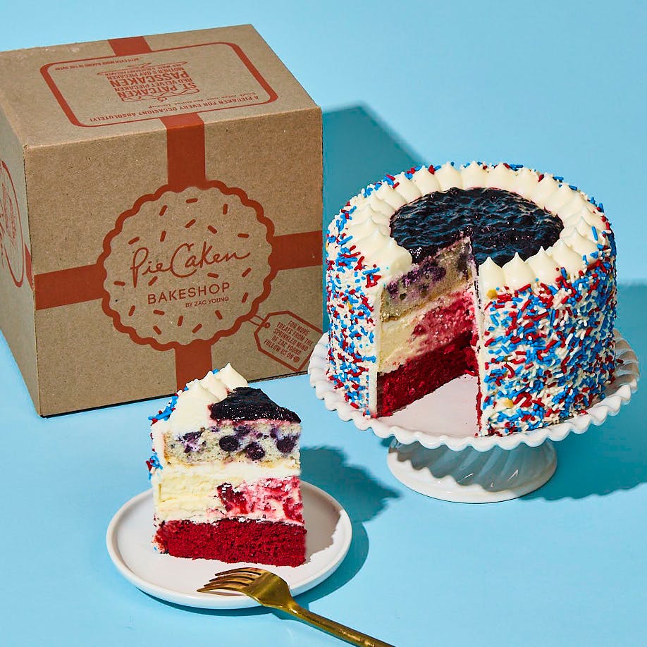Red, White & Blueberry PieCaken by PieCaken Bakeshop