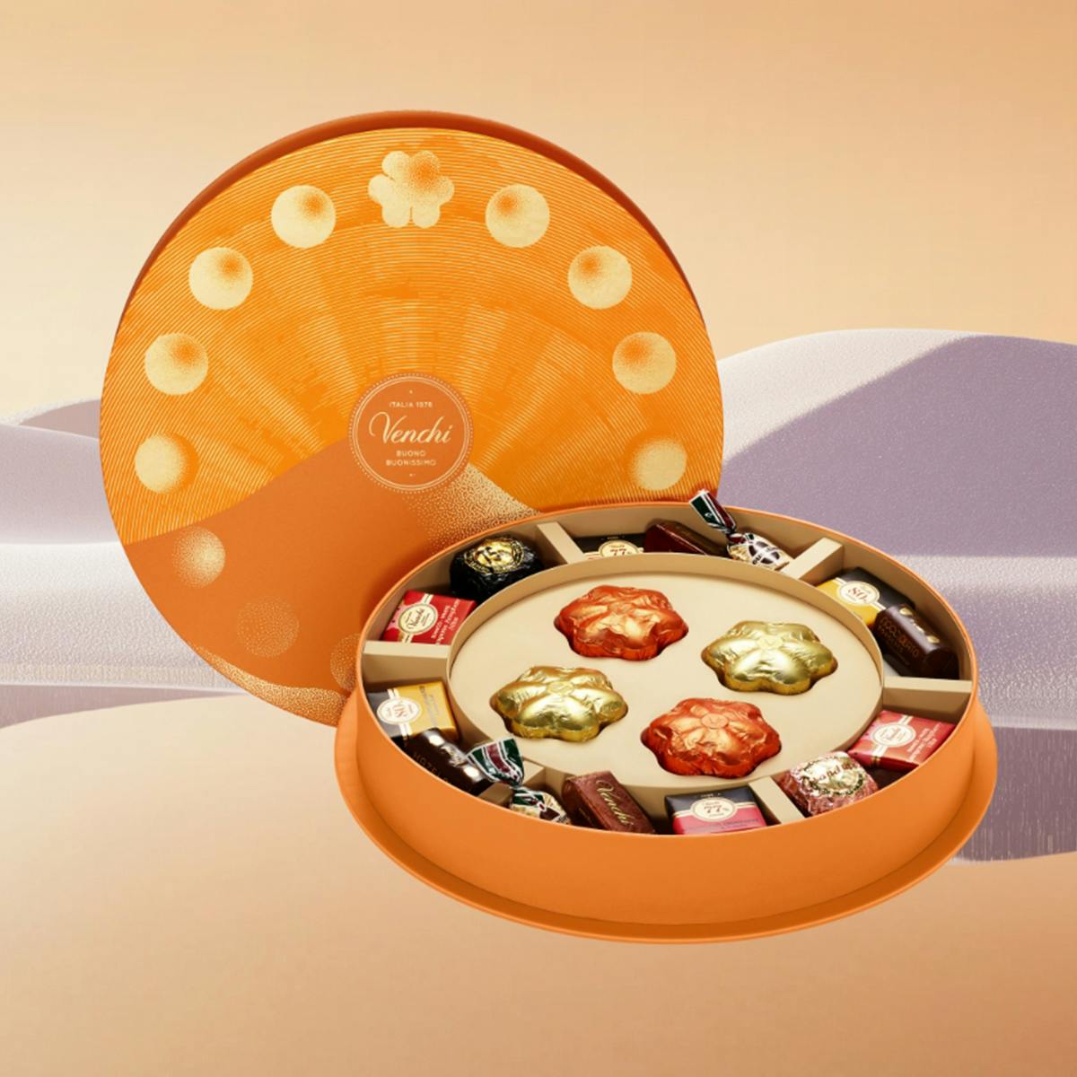 Mid-Autumn 2025 Fase Lunare Round Hamper Gift Box by Venchi