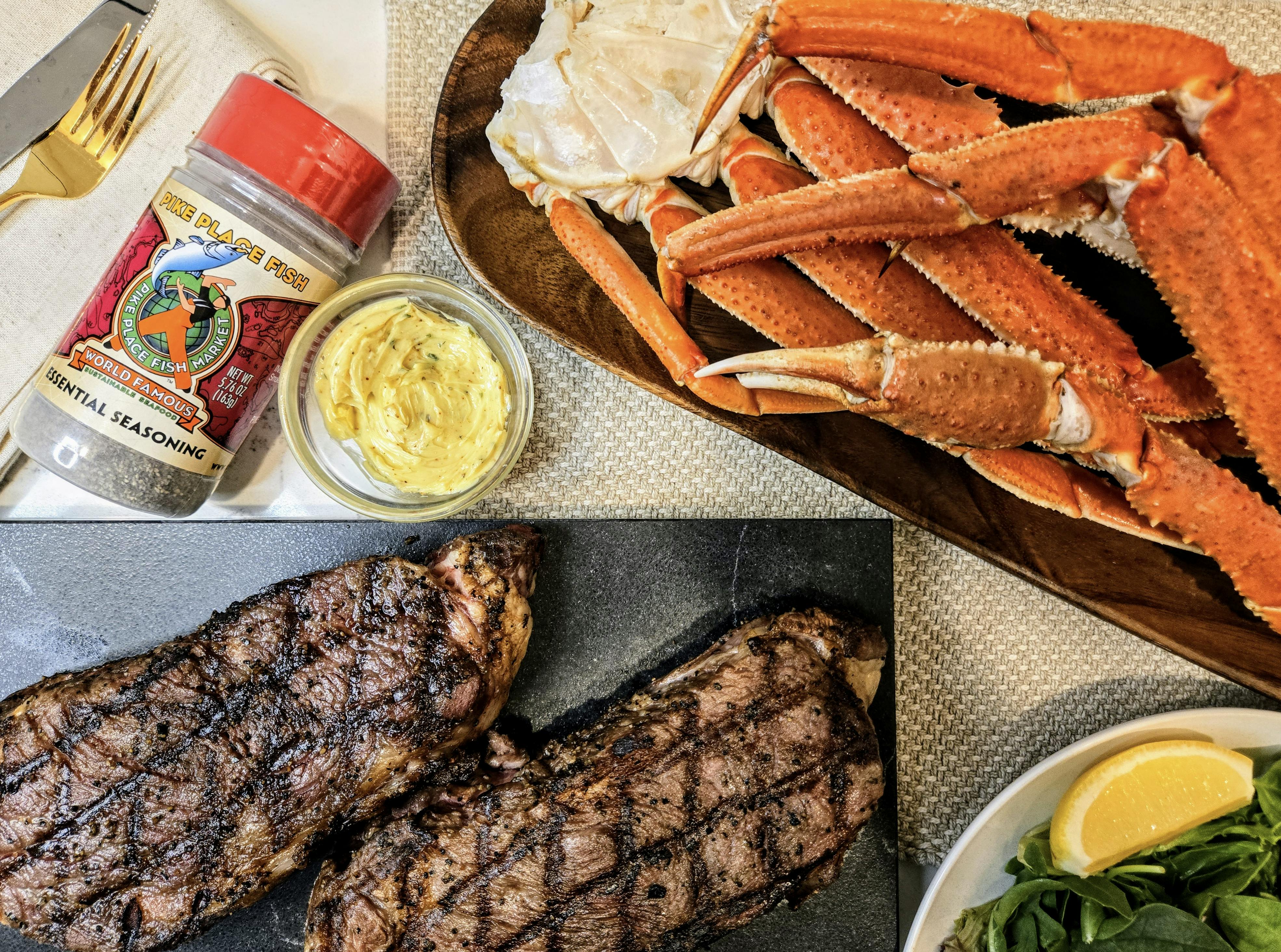 NY Strip & Bairdi Snow Crab Surf + Turf Pack by Pike Place Fish Market