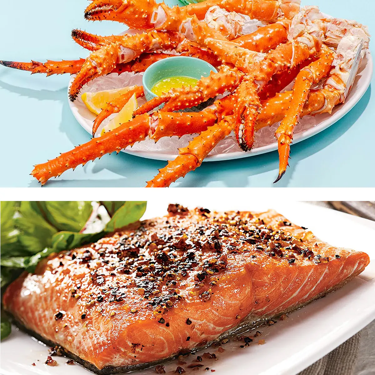 2 lbs Alaskan King Crab Legs + 6 Salmon Fillets FREE by SeaBear Smokehouse