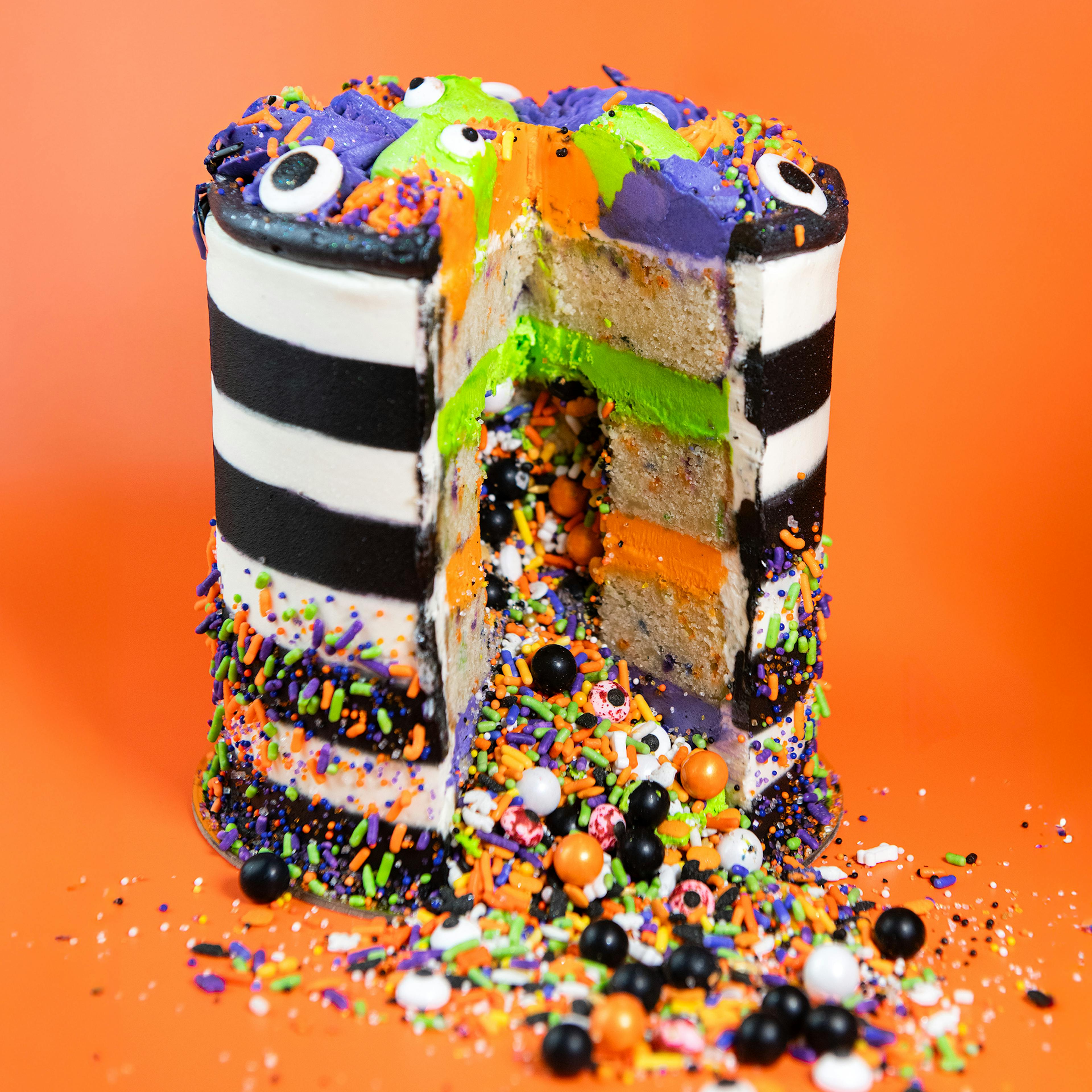 Halloween Spooky Sprinkle Surprise Cake by Trophy Cupcakes - Alternate image 1