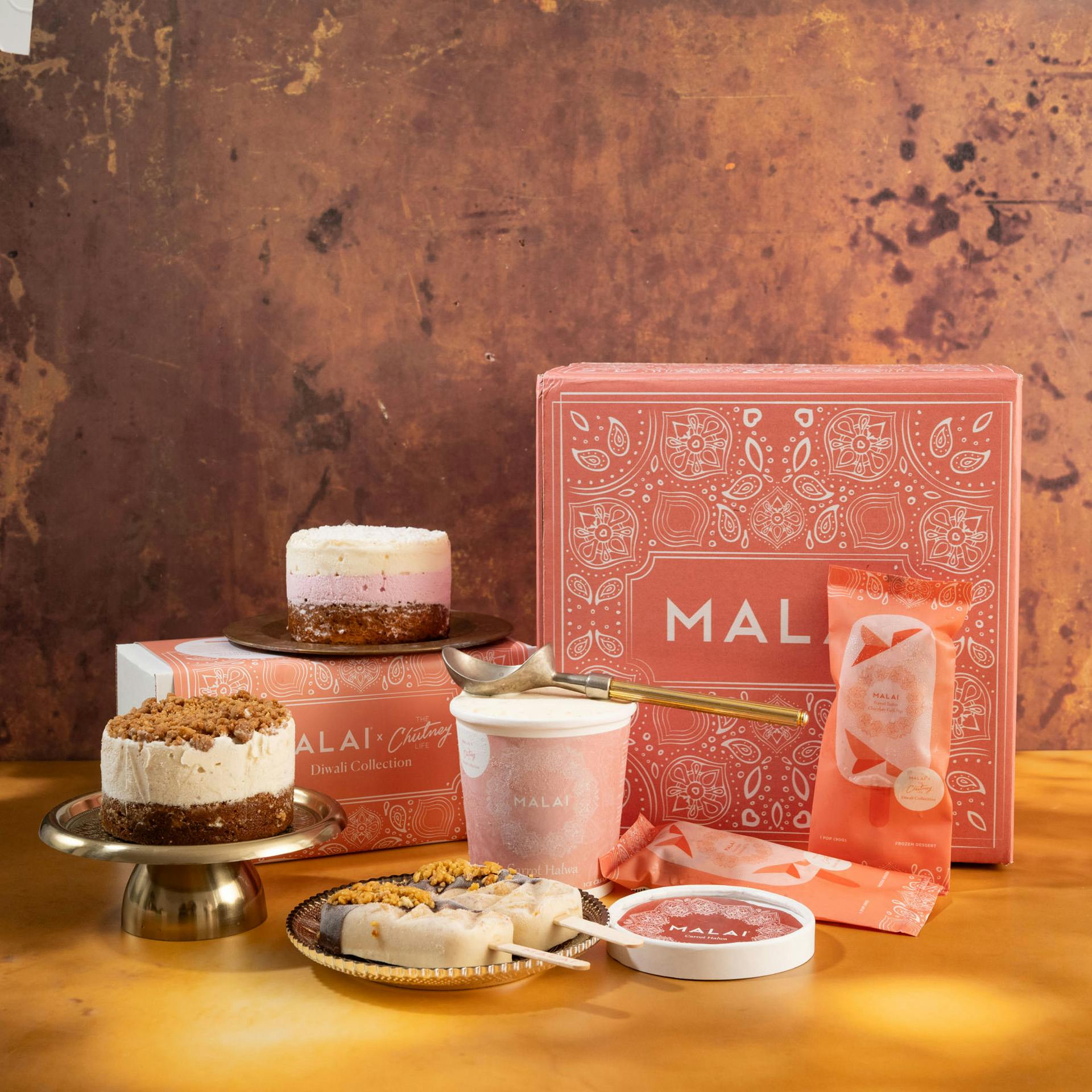 Malai x The Chutney Life Diwali Ice Cream Dessert Collection by Malai Ice Cream
