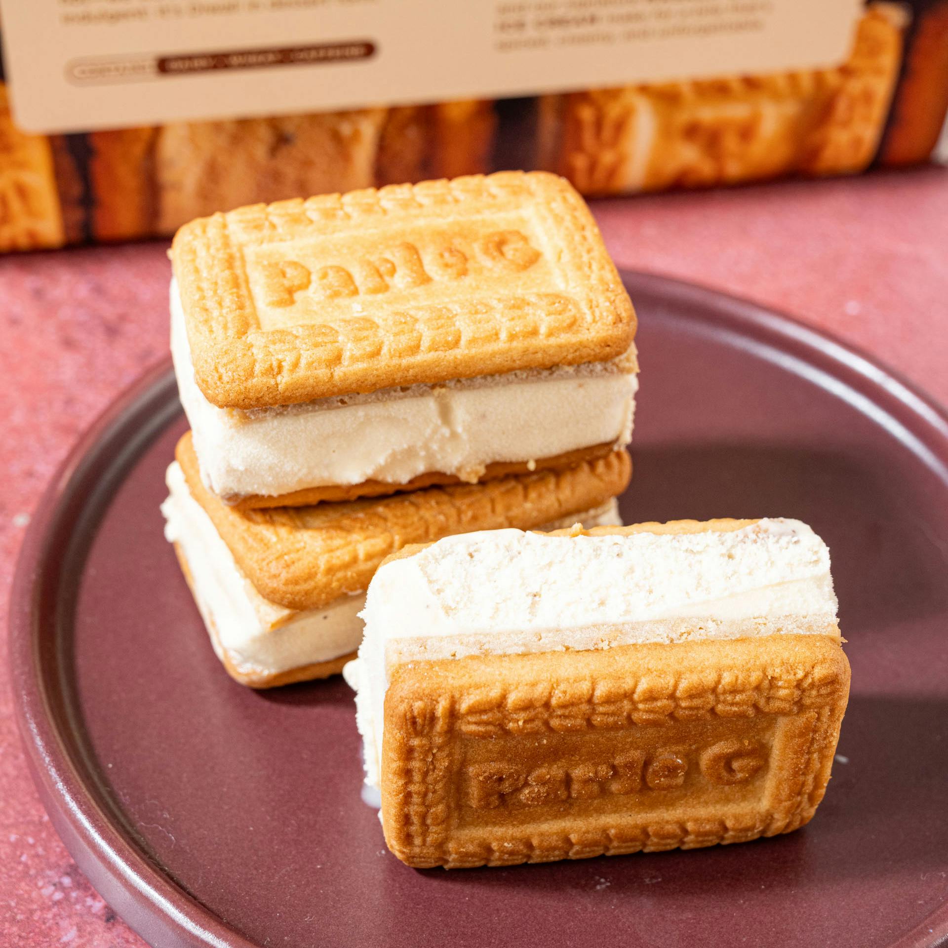 Diwali Parle-G Masala Chai Ice Cream Sandwiches by Malai Ice Cream