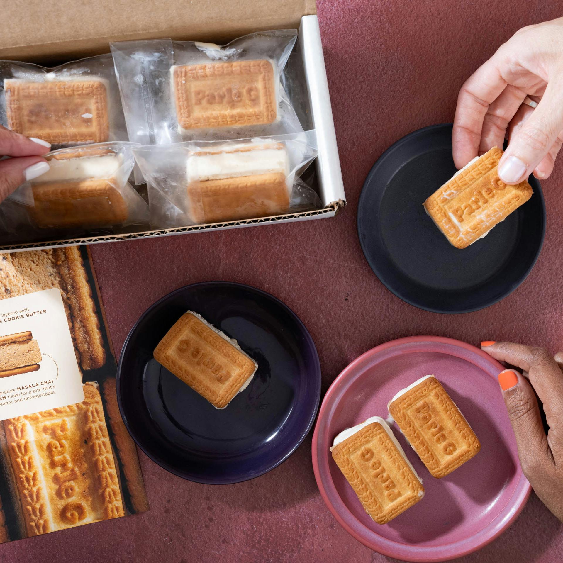 Diwali Parle-G Masala Chai Ice Cream Sandwiches by Malai Ice Cream - Alternate image 1