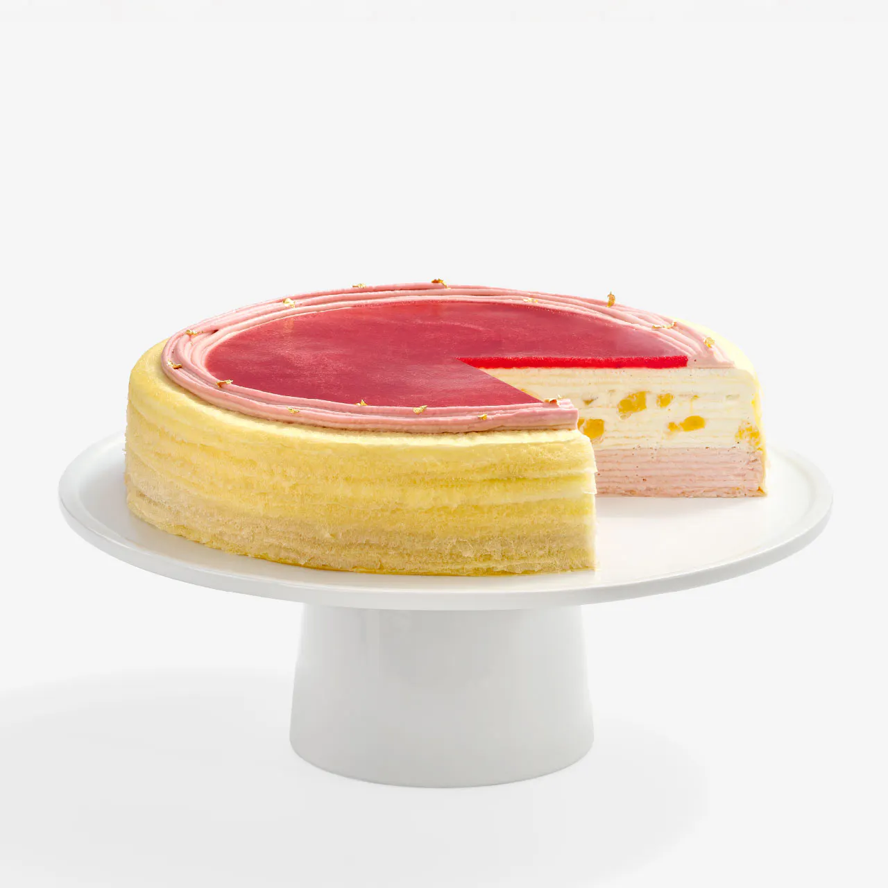 Peach Melba Mille Crêpes Cake by Lady M Confections