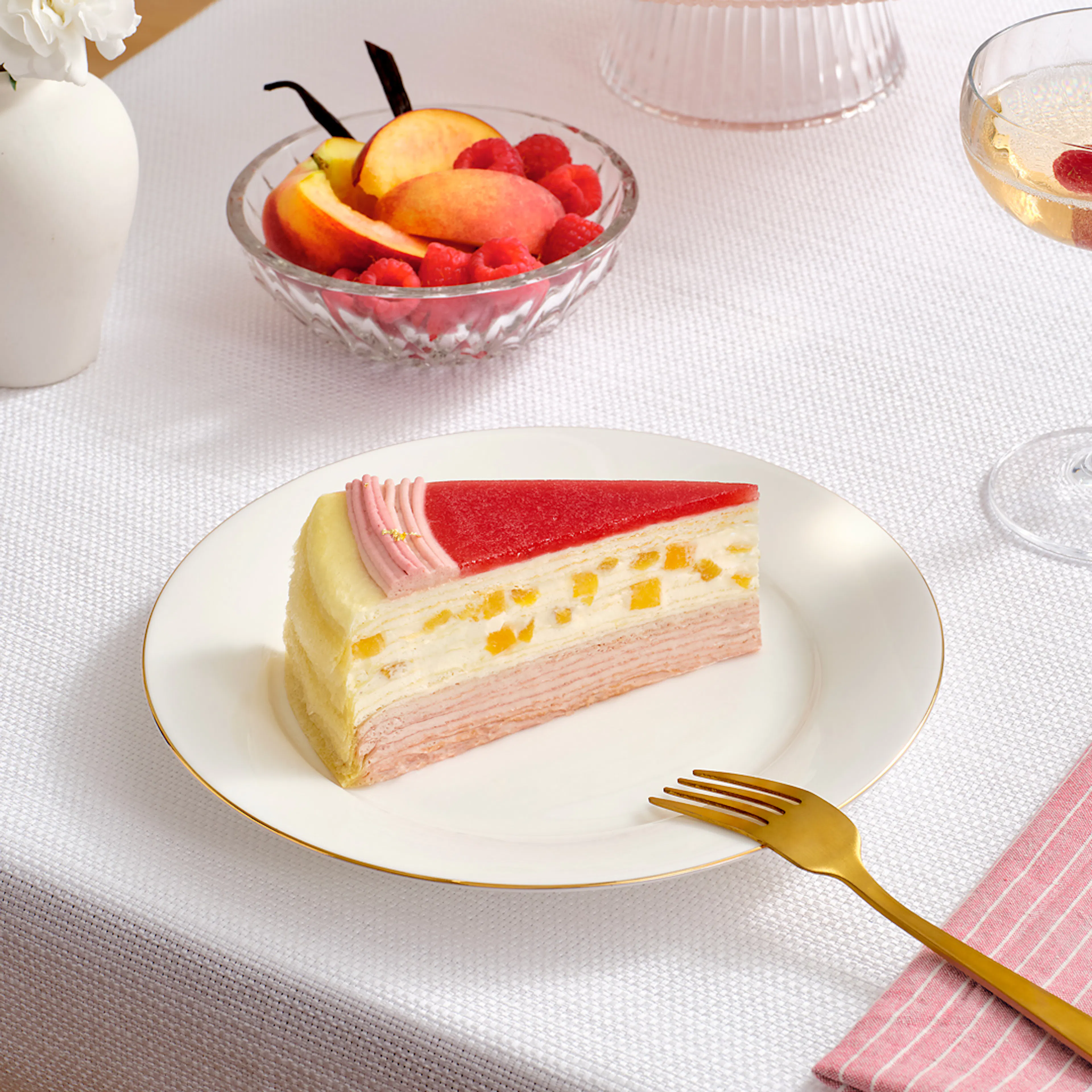 Peach Melba Mille Crêpes Cake by Lady M Confections - Alternate image 1