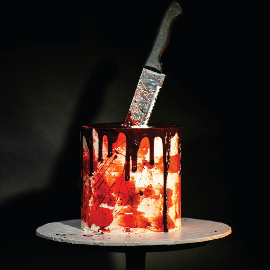 Halloween Bloody Knife Red Velvet Cake by Sweet E's Bake Shop - Alternate image 3