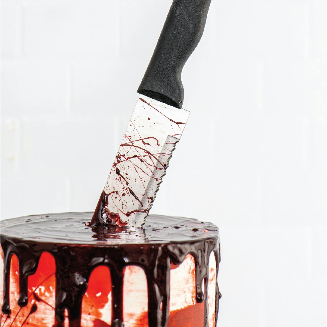 Halloween Bloody Knife Red Velvet Cake by Sweet E's Bake Shop - Alternate image 2