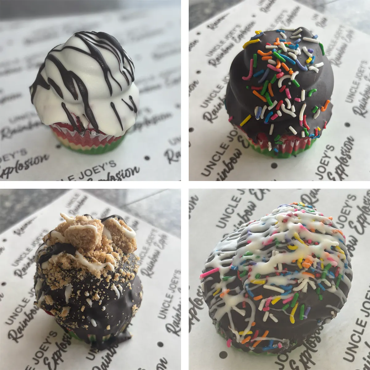 Rainbow Cupcakes - Choose Your Own 8 Pack by Uncle Joey's Rainbow Explosion