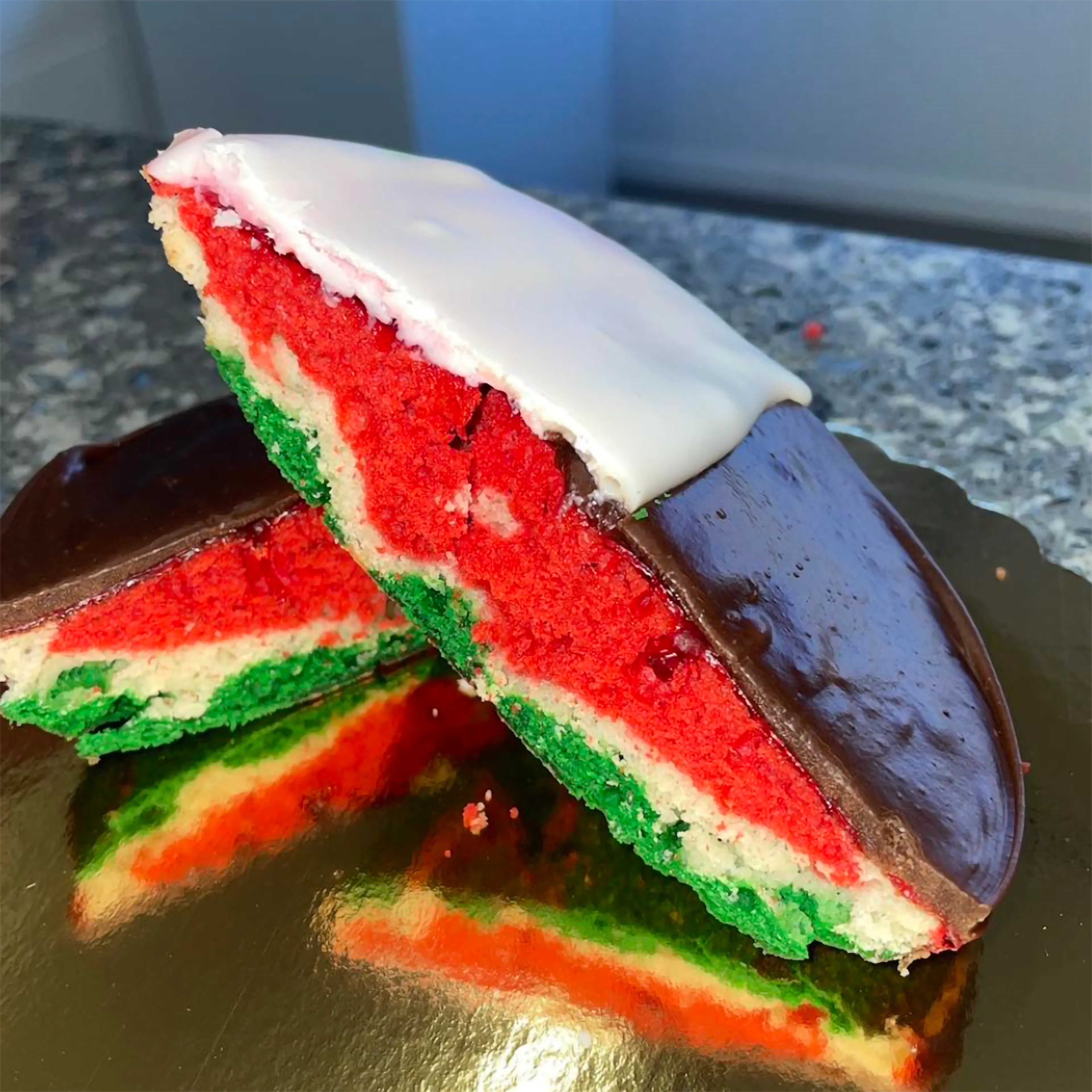 Black & White Rainbow Cookies by Uncle Joey's Rainbow Explosion