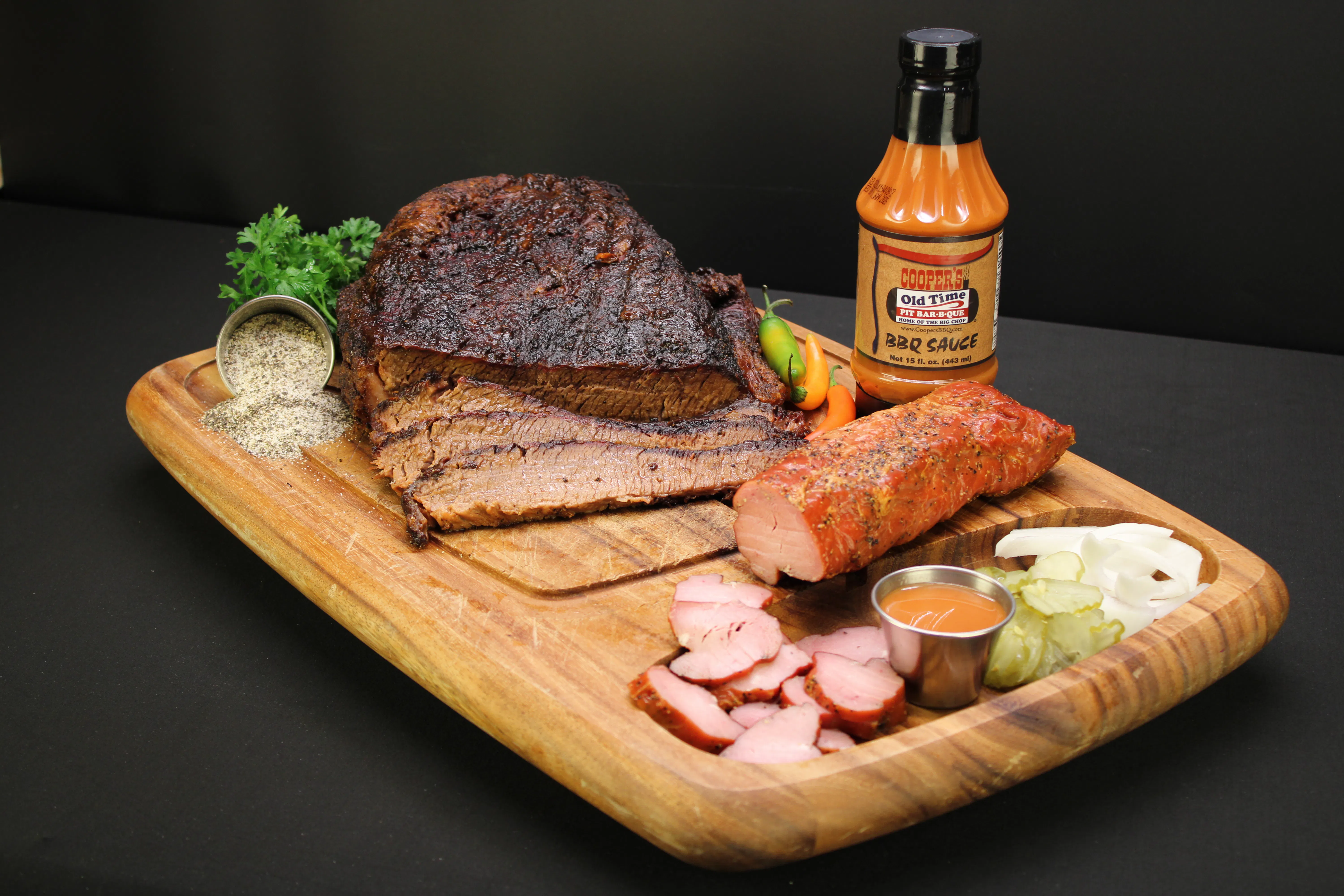 "Cooper's Taster" Brisket + Pork Tenderloin for 10-12 by Cooper's Old Time Pit Bar-B-Que
